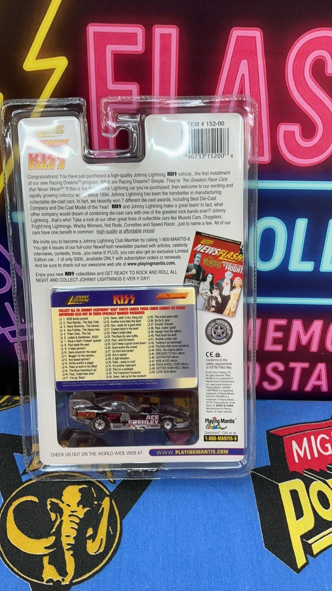 PR1- 1997 Johnny Lightning KISS Ace Frehley Funny Car Black Bonus Photo Card #10