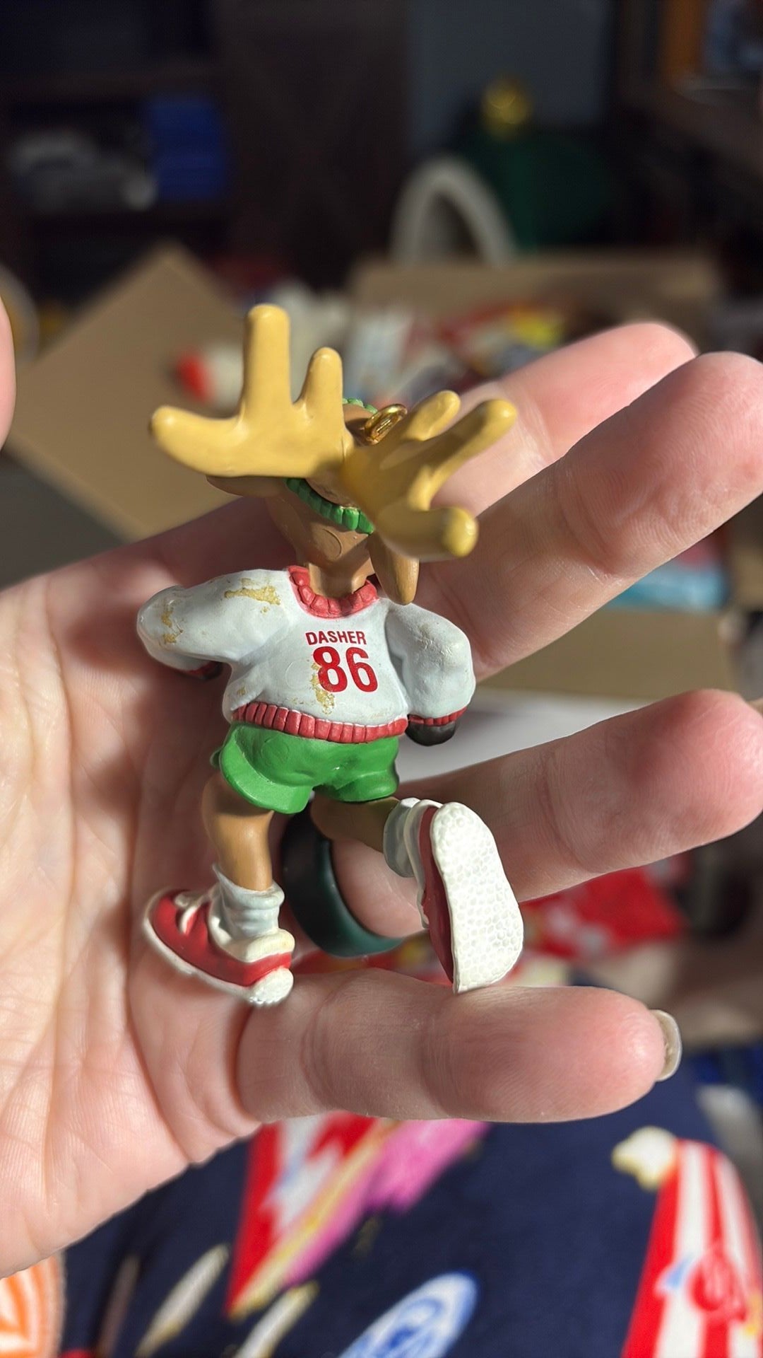 4E - Comet with Soccer Ball Reindeer Champs 1990 Hallmark Keepsake Christmas Ornament