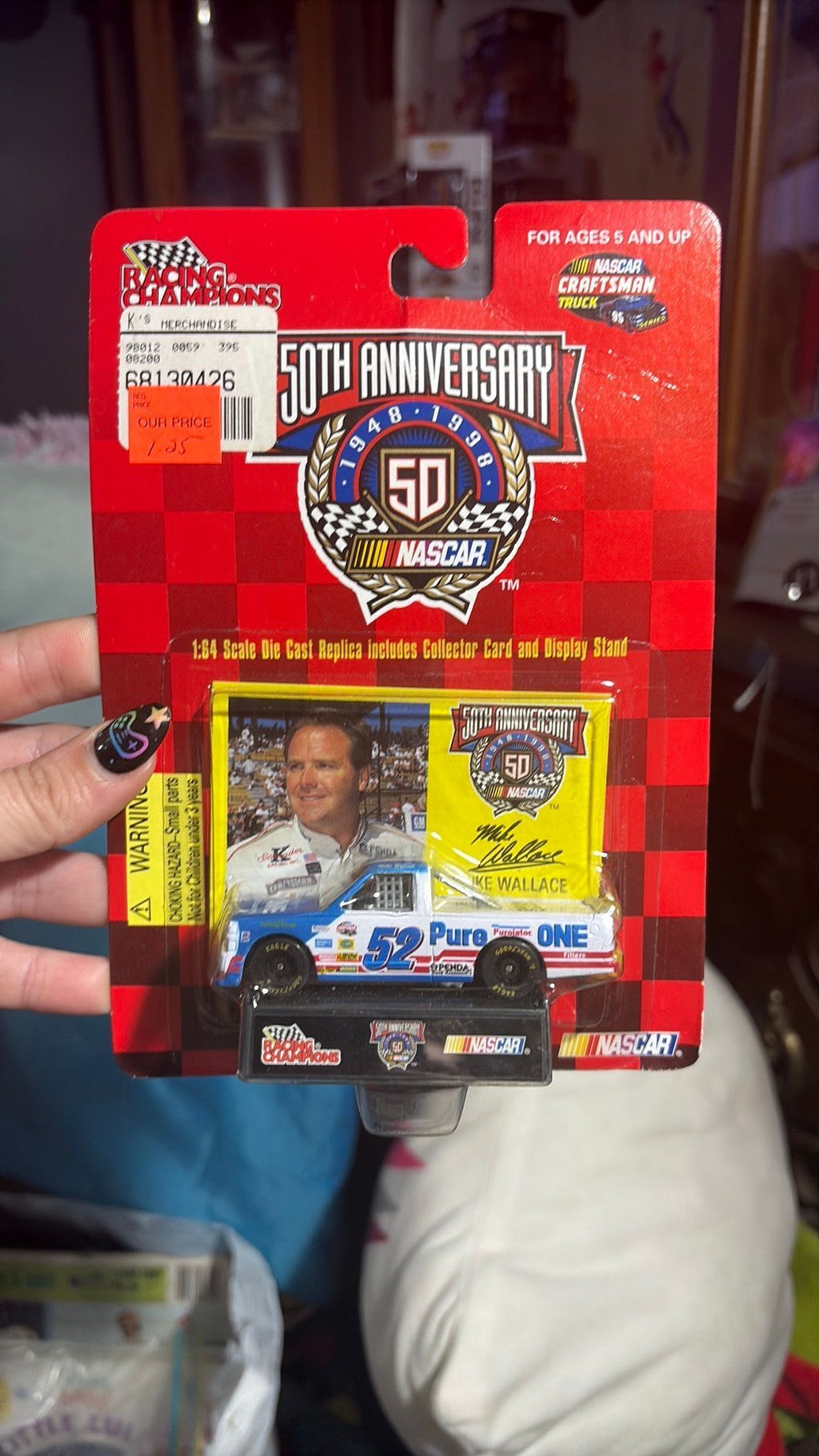 7B - SEALED Racing Champions 50th Anniversary NASCAR 1/64 Mike Wallace #52 Pure One