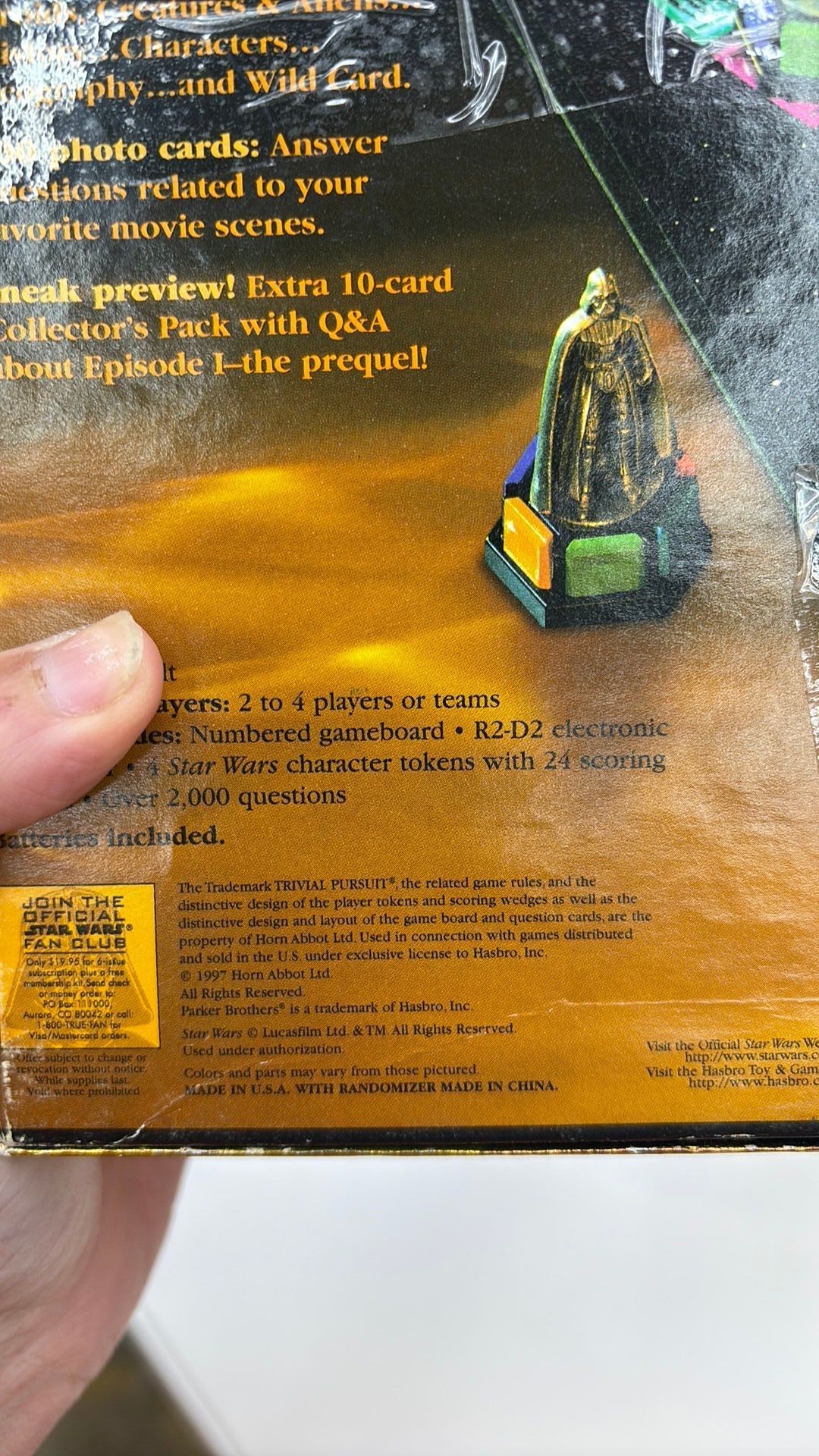 9A- 1997 Trivial Pursuit Star Wars Classic Trilogy Collector's Edition 100% COMPLETE
