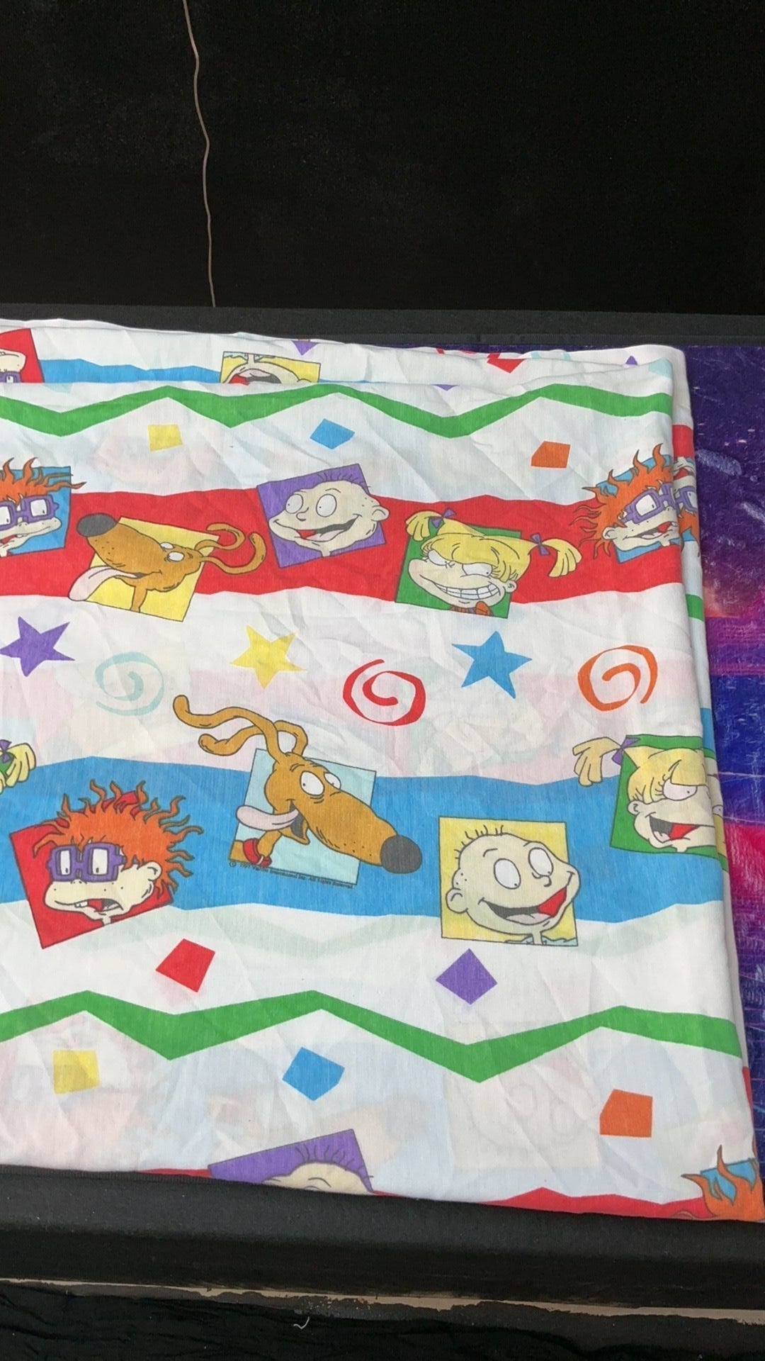 11D- Vintage Rugrats Twin Flat Sheet 1997 Nickelodeon