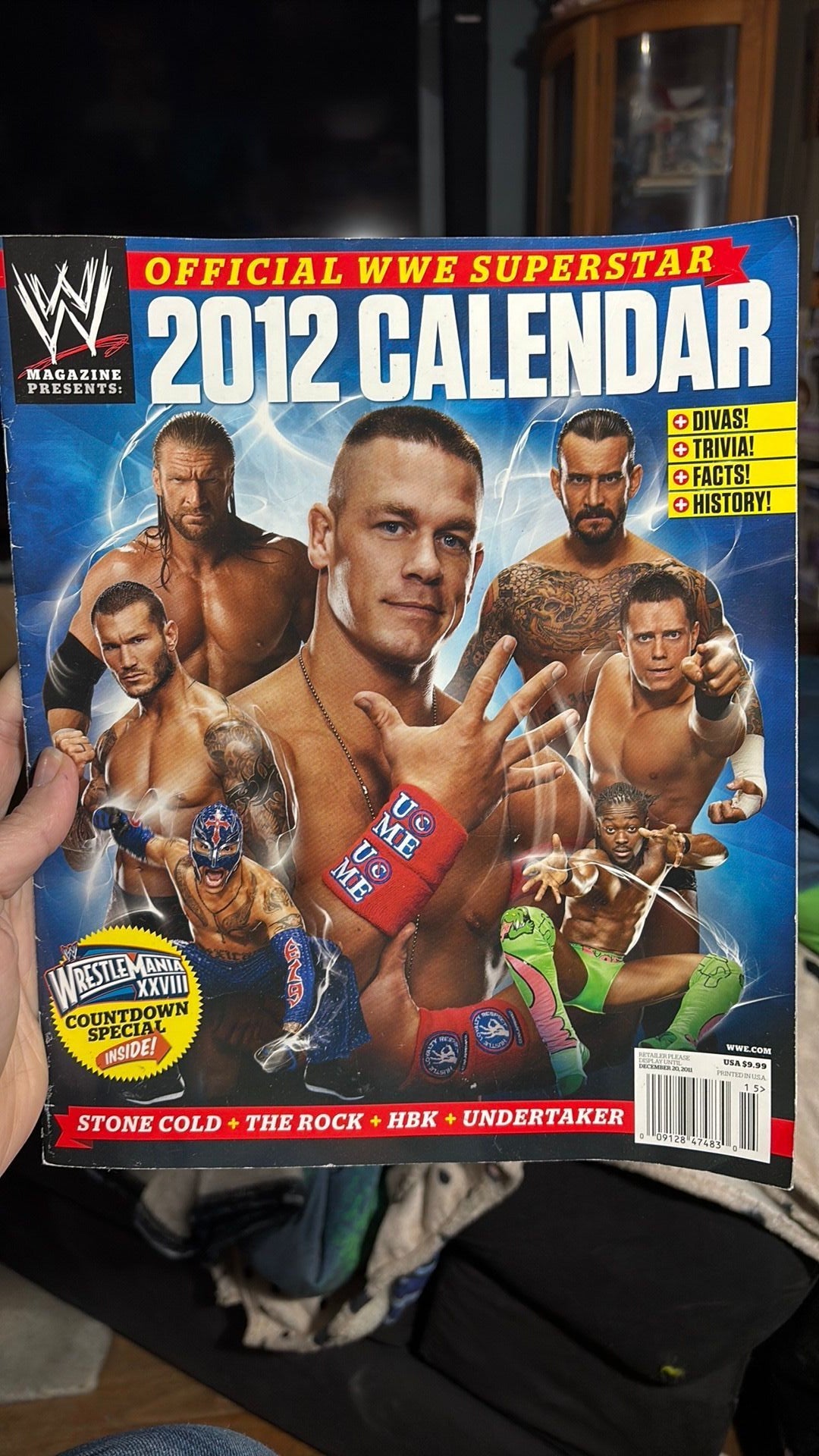 WWE Superstar Wrestling Calendar 2012 John Cena CM Punk Orton MIZ HHH