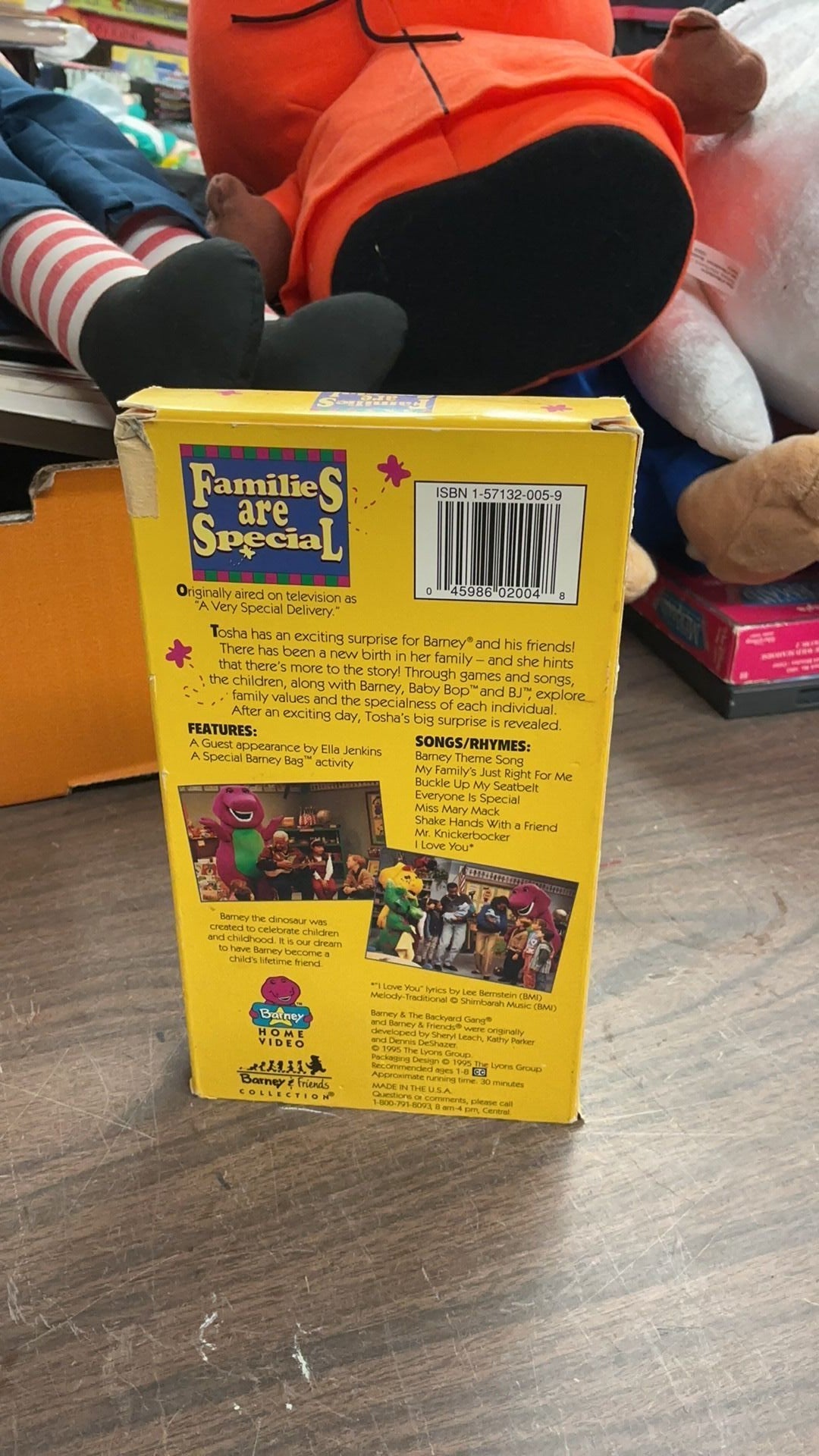 6D - Barney - Families are Special (VHS, 1995) Vintage Childrens TV Show Sing Along