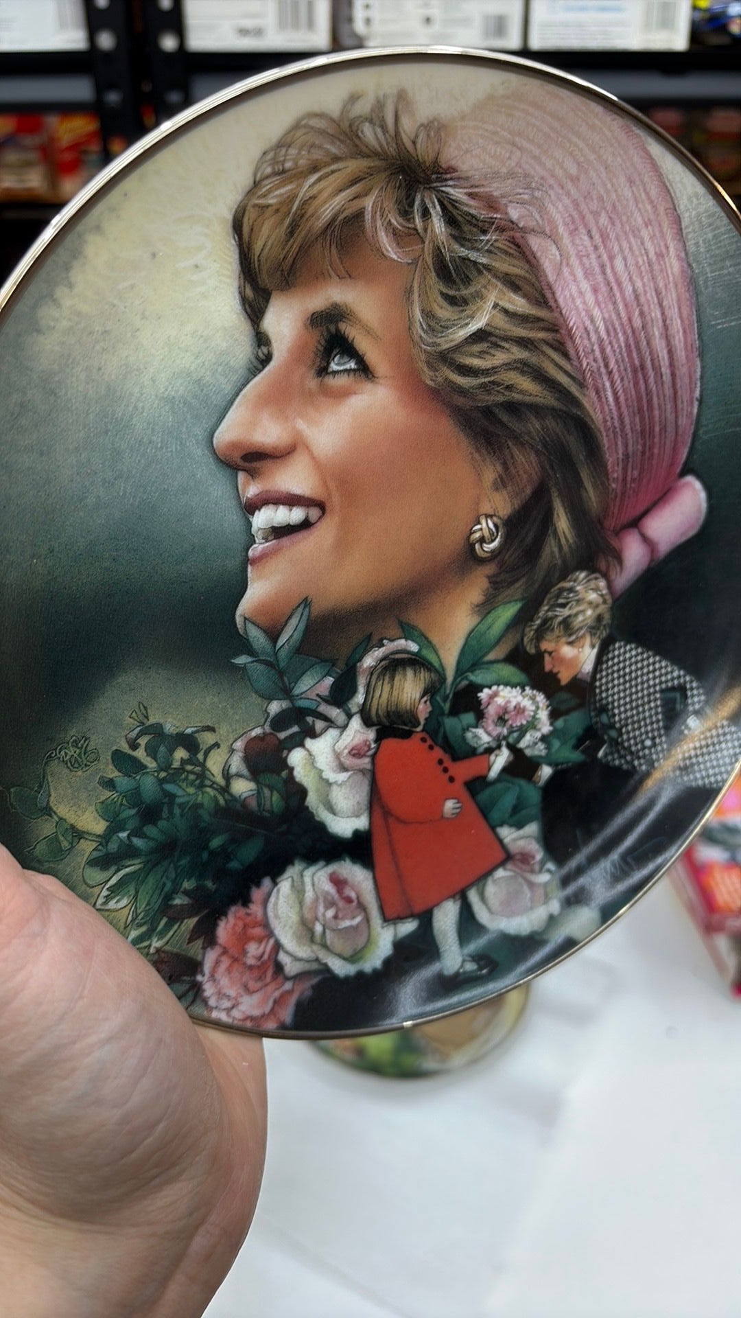 11C- Diana's Princess of Wales  England's Rose Plate Franklin Mint  Limited-READ