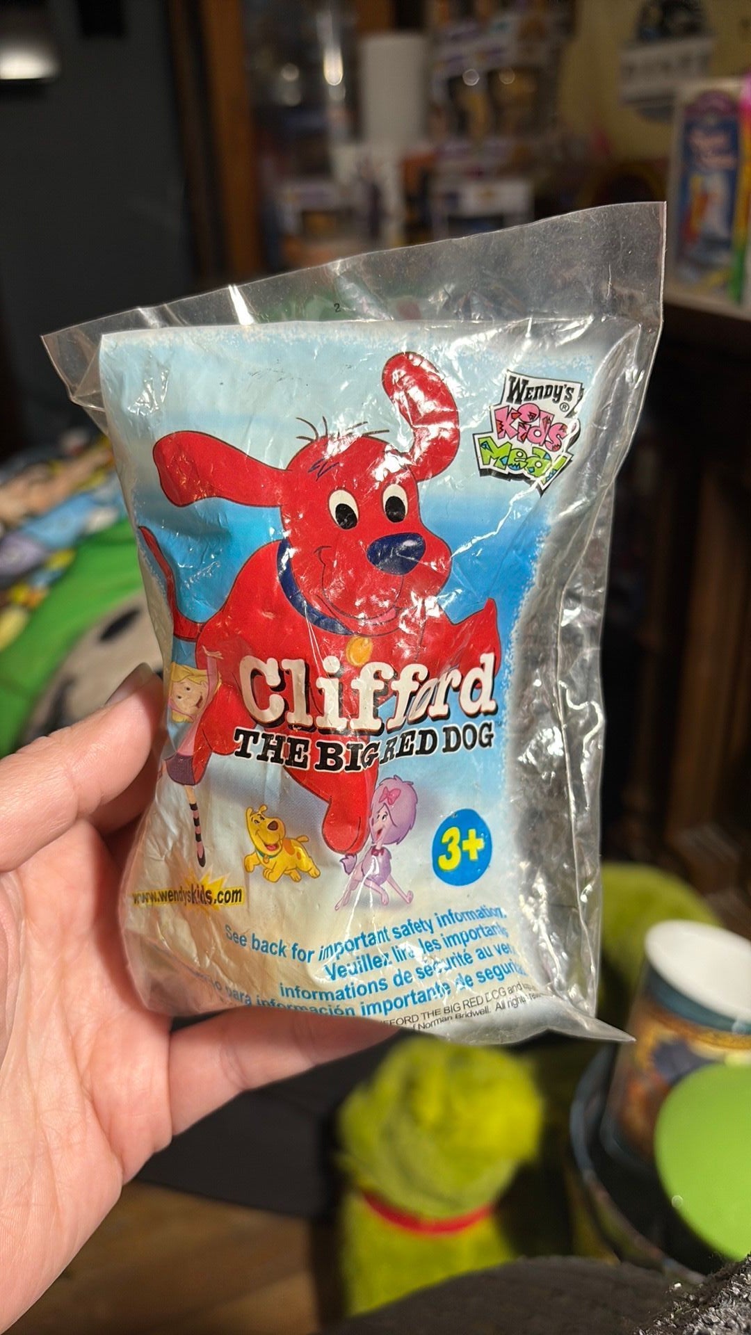 2004 CLIFFORD THE BIG RED DOG WENDY'S KIDS MEAL TOY - T-BONE THE DOG