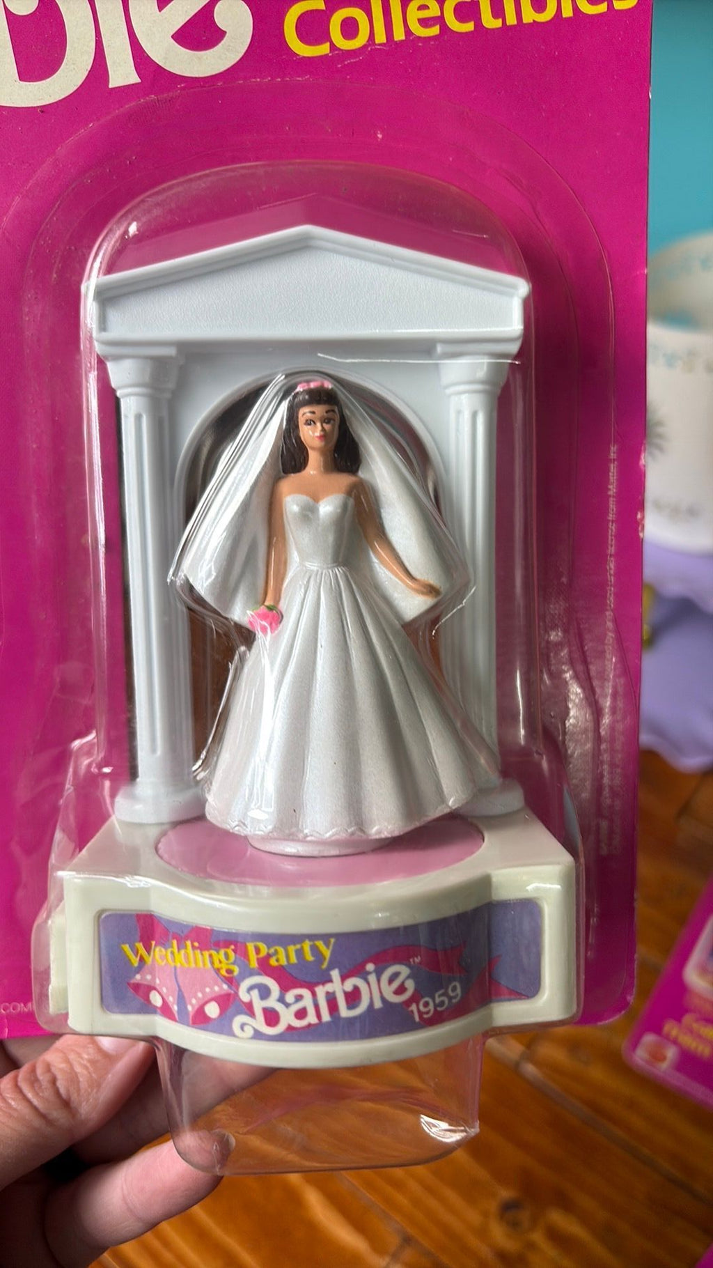 14B- 1989 Miniature Barbie Collectibles Wedding Party Barbie Bride 1959 #7478 1989