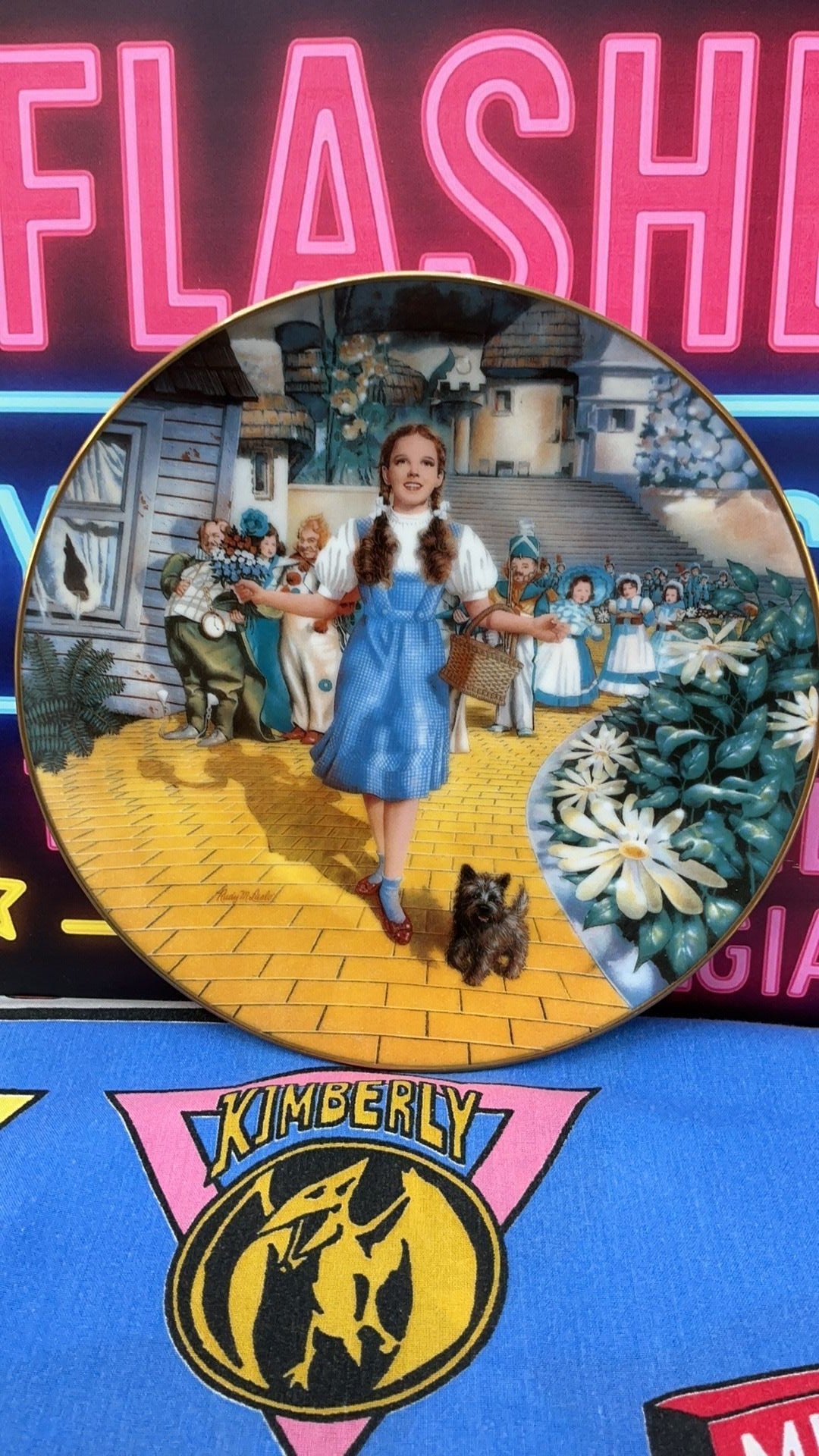 12B- Knowles Wizard of Oz Follow the Yellow Brick Road Plate Limited Edition 1991