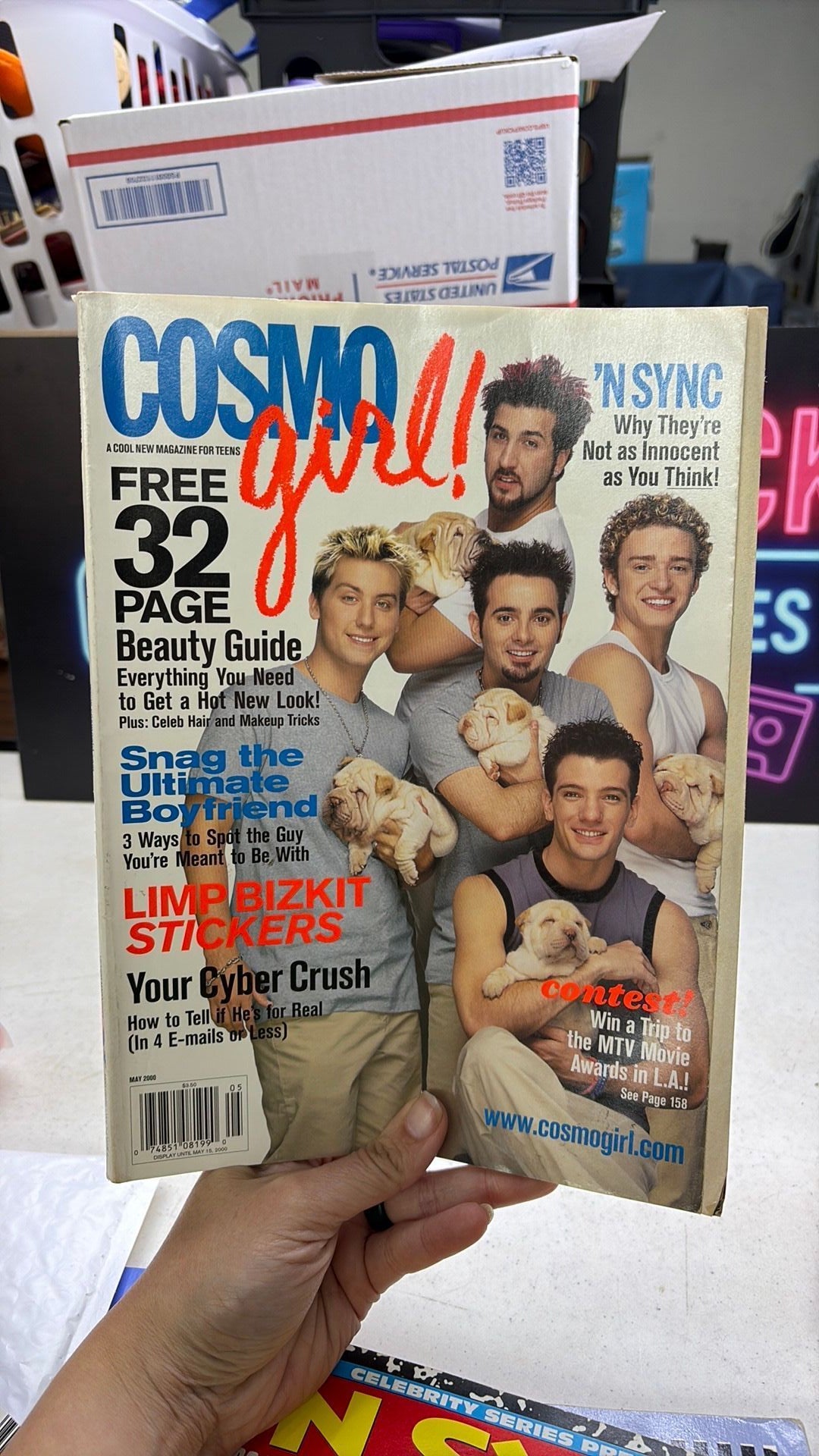 B3- CosmoGirl Magazine Vintage May 2000, 'N SYNC, Limp Bizkit Stickers