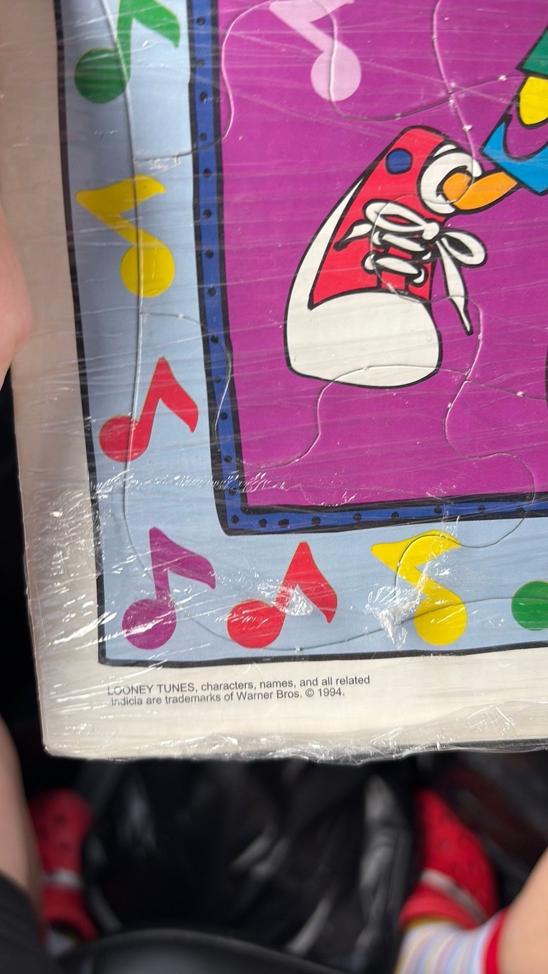 4B- Vintage 1994 Looney Tunes Frame Tray Puzzle Bugs Bunny Daffy Duck Hip Hop