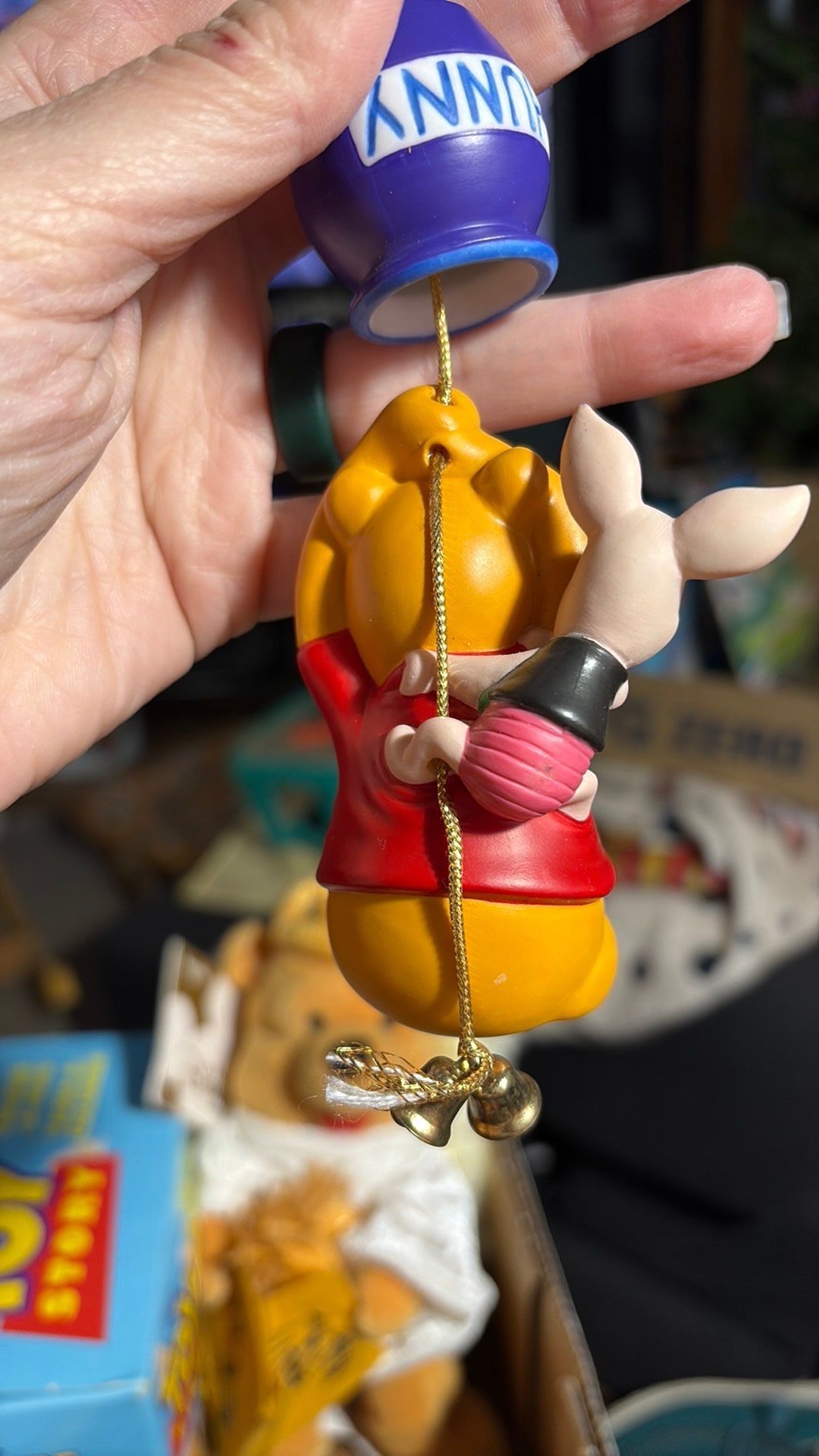 Winnie the Pooh and Piglet Porcelain Ornament with tag