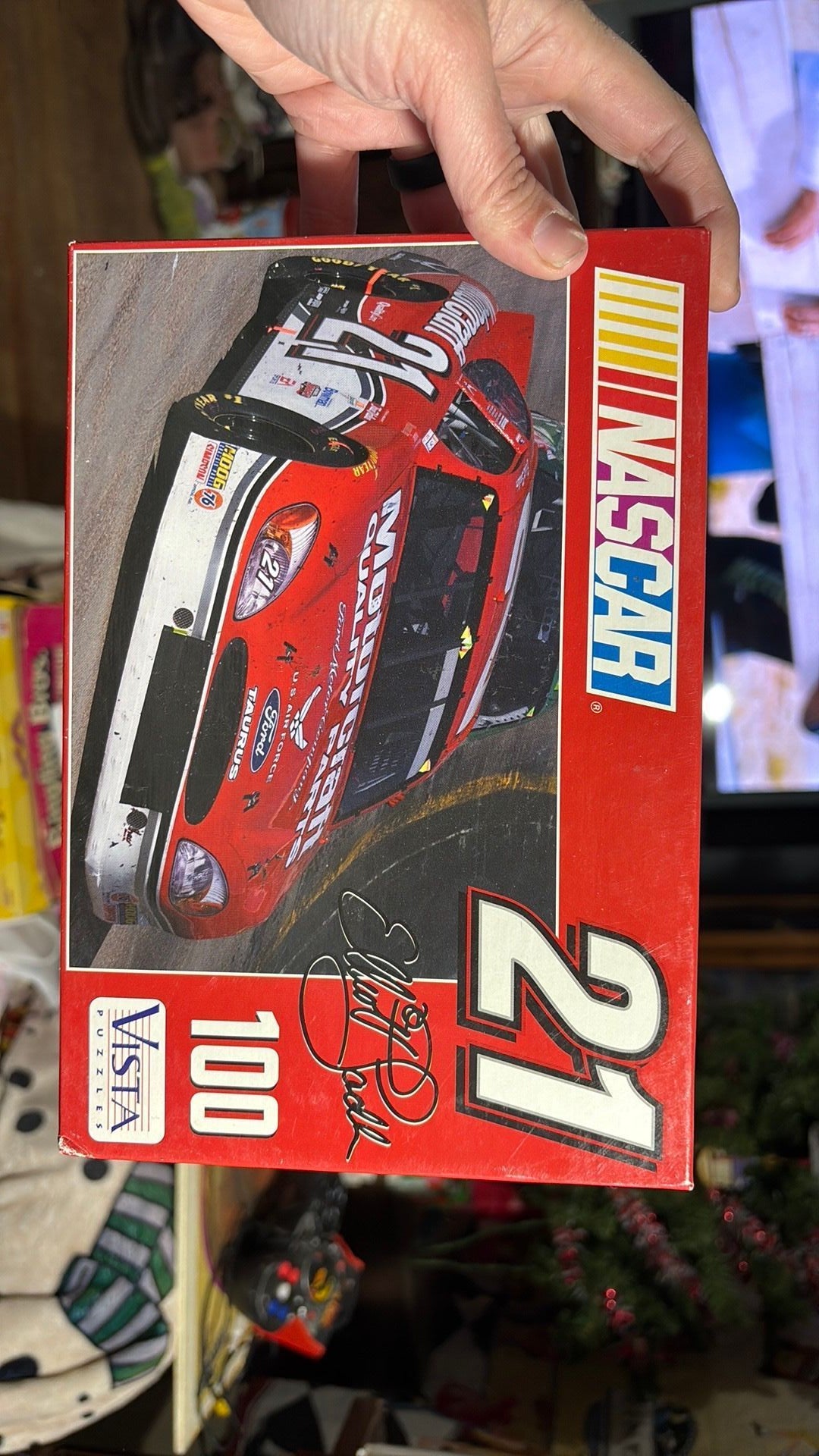 NASCAR PUZZLE 100 PIECES AMERICAN RETIRED DRIVER ELLIOT SADLER 21 NEW MAN CAVE