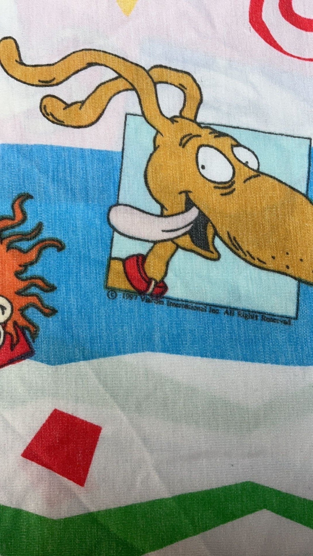 11D- Vintage Rugrats Twin Flat Sheet 1997 Nickelodeon