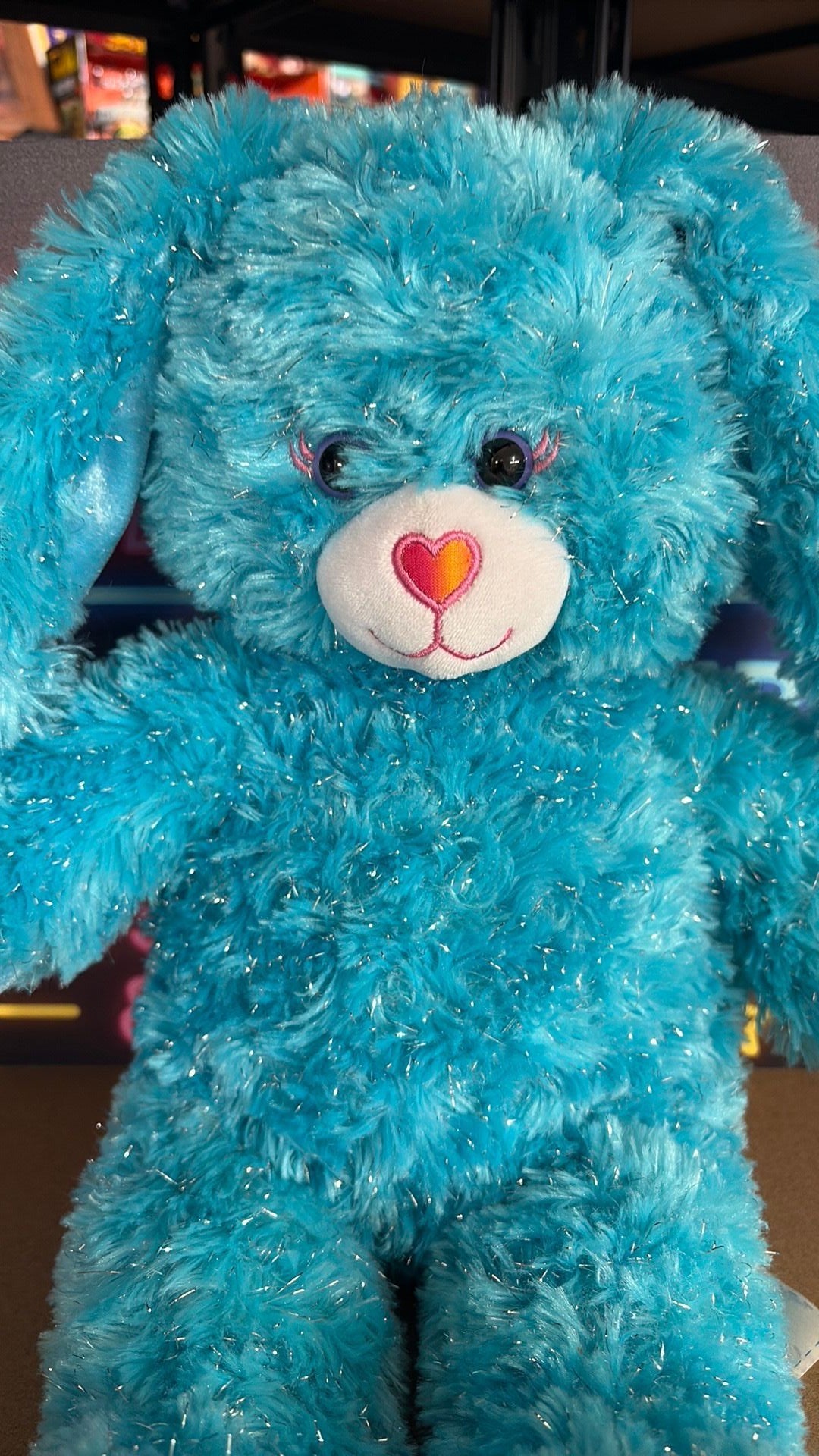 P3- Build A Bear BAB Disney Shake It Up Blue Silver Sparkle Easter Bunny Rabbit