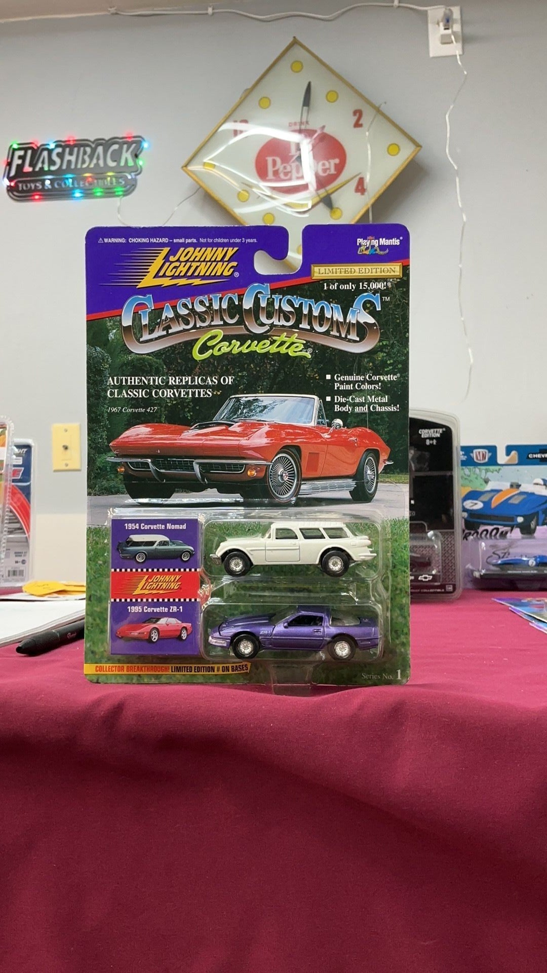 PW-1. Johnny Lightning Classic Customs Corvette: 1954 Nomad and 1995 ZR-1
