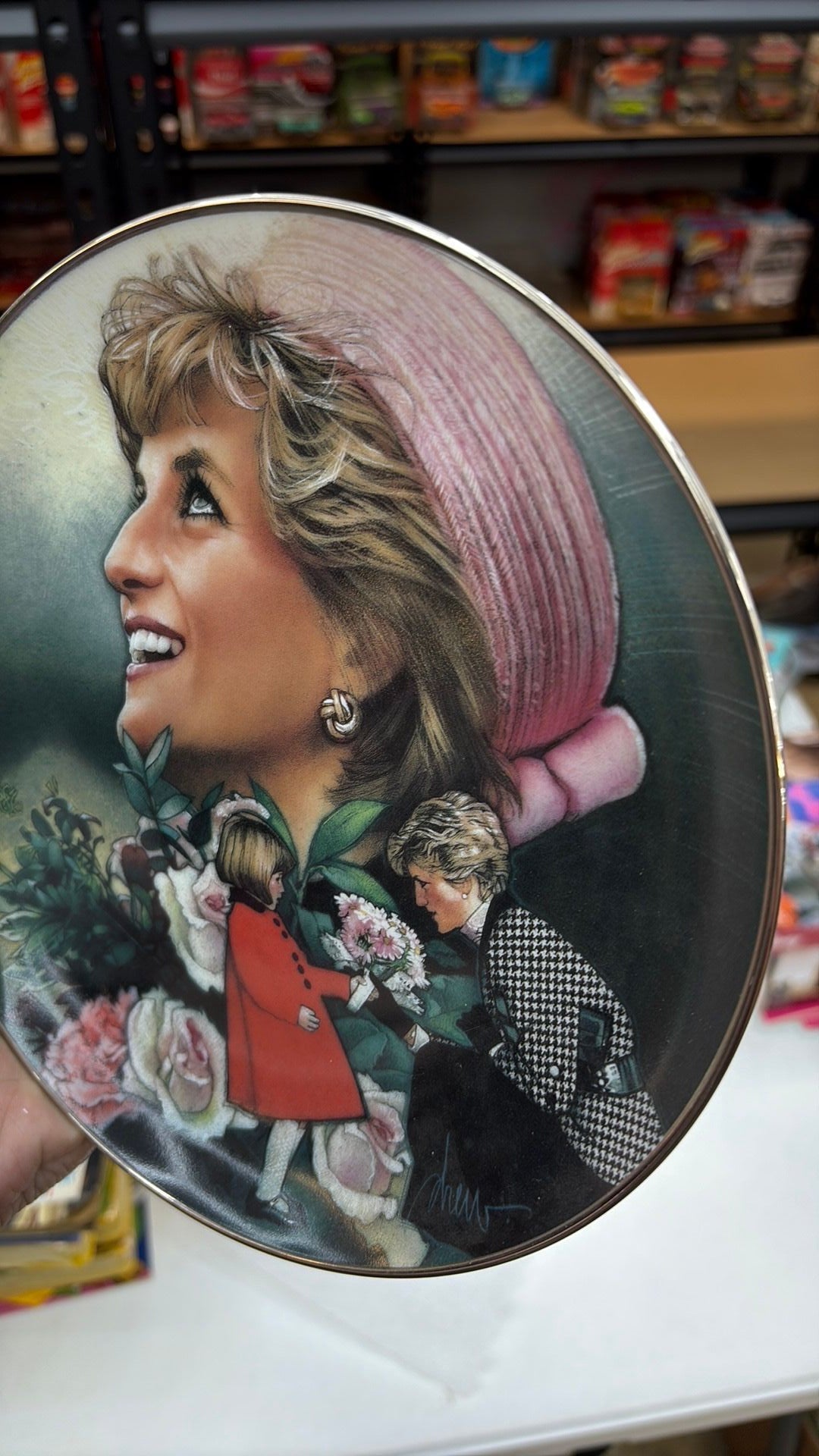 11C- Diana's Princess of Wales  England's Rose Plate Franklin Mint  Limited-READ