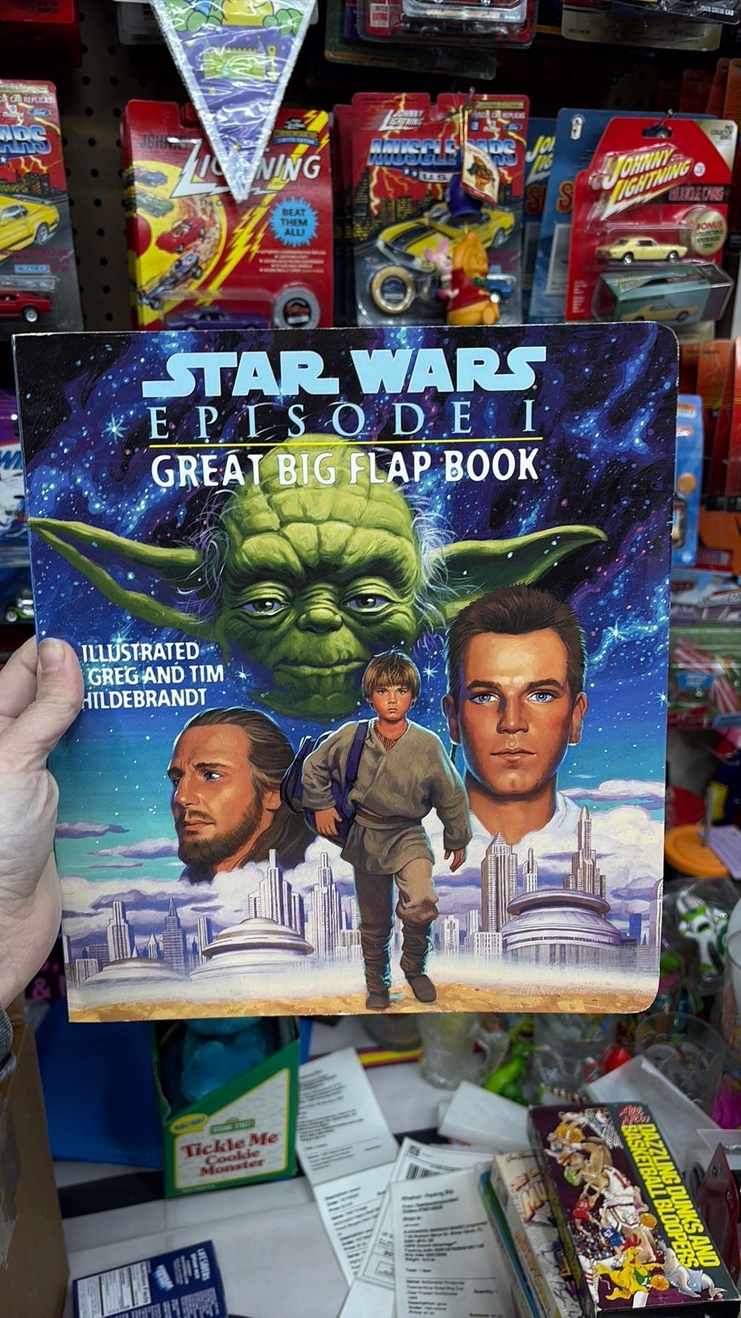 B4- STAR WARS EPISODE 1 GREAT BIG FLAP BOOK 1999 With PUNCH OUT JEDI FIGHTER 1st ED
