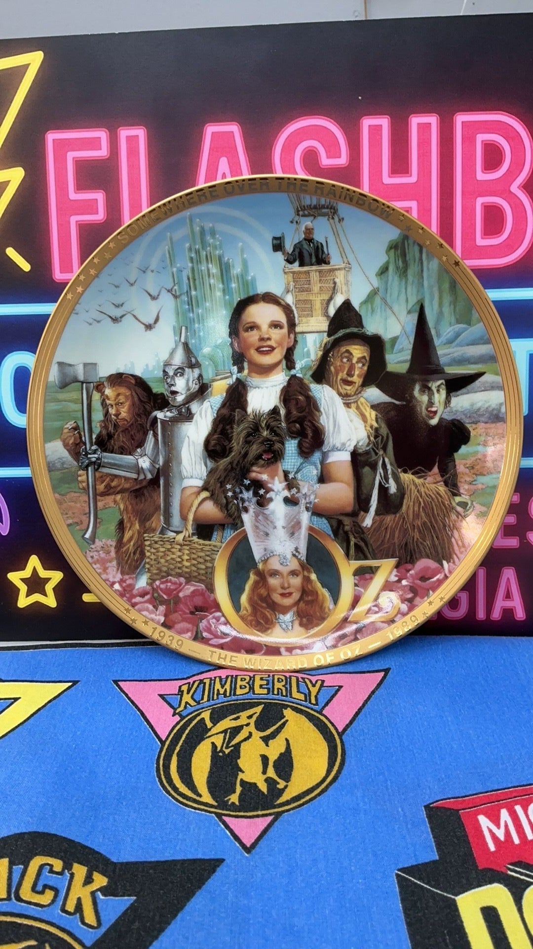 12B- WIZARD OF OZ Movie Somewhere over the Rainbow 50th Anniv Plate Hamilton 1989
