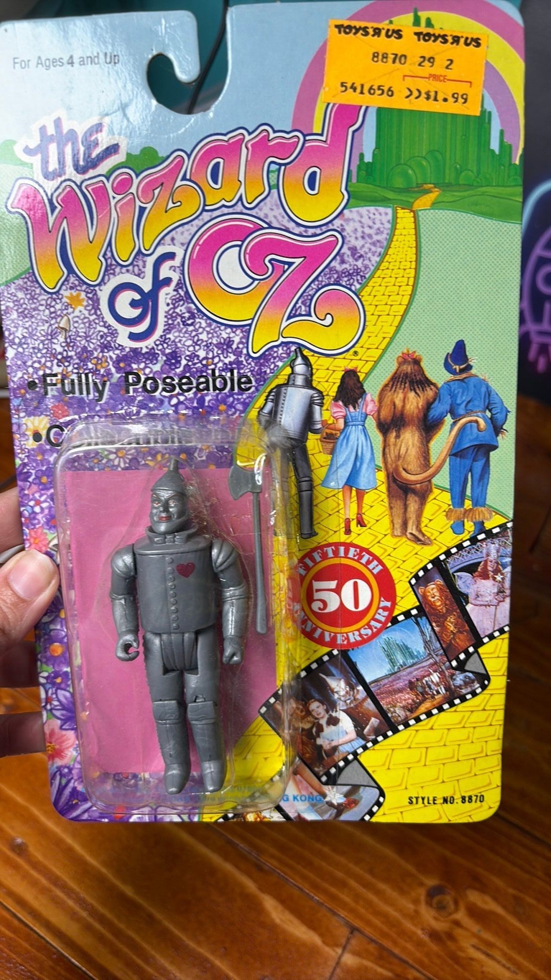 10B- Tin Man 1988 The Wizard of Oz 50th Anniversary Vintage 4” Action Figure New
