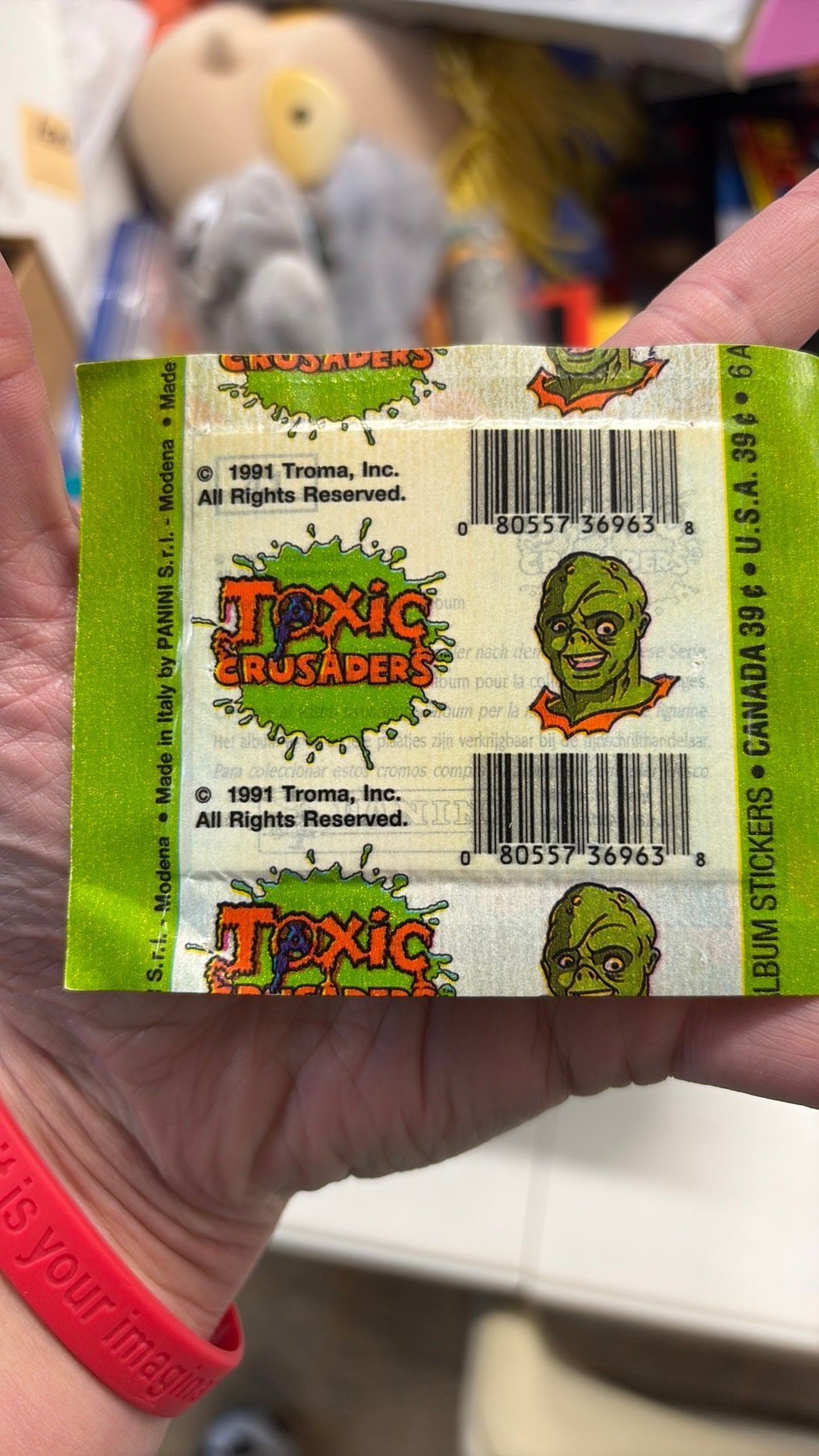 1991 Troma Toxic Crusaders Sticker Cards Sealed Pack Panini Italy 6 stickers