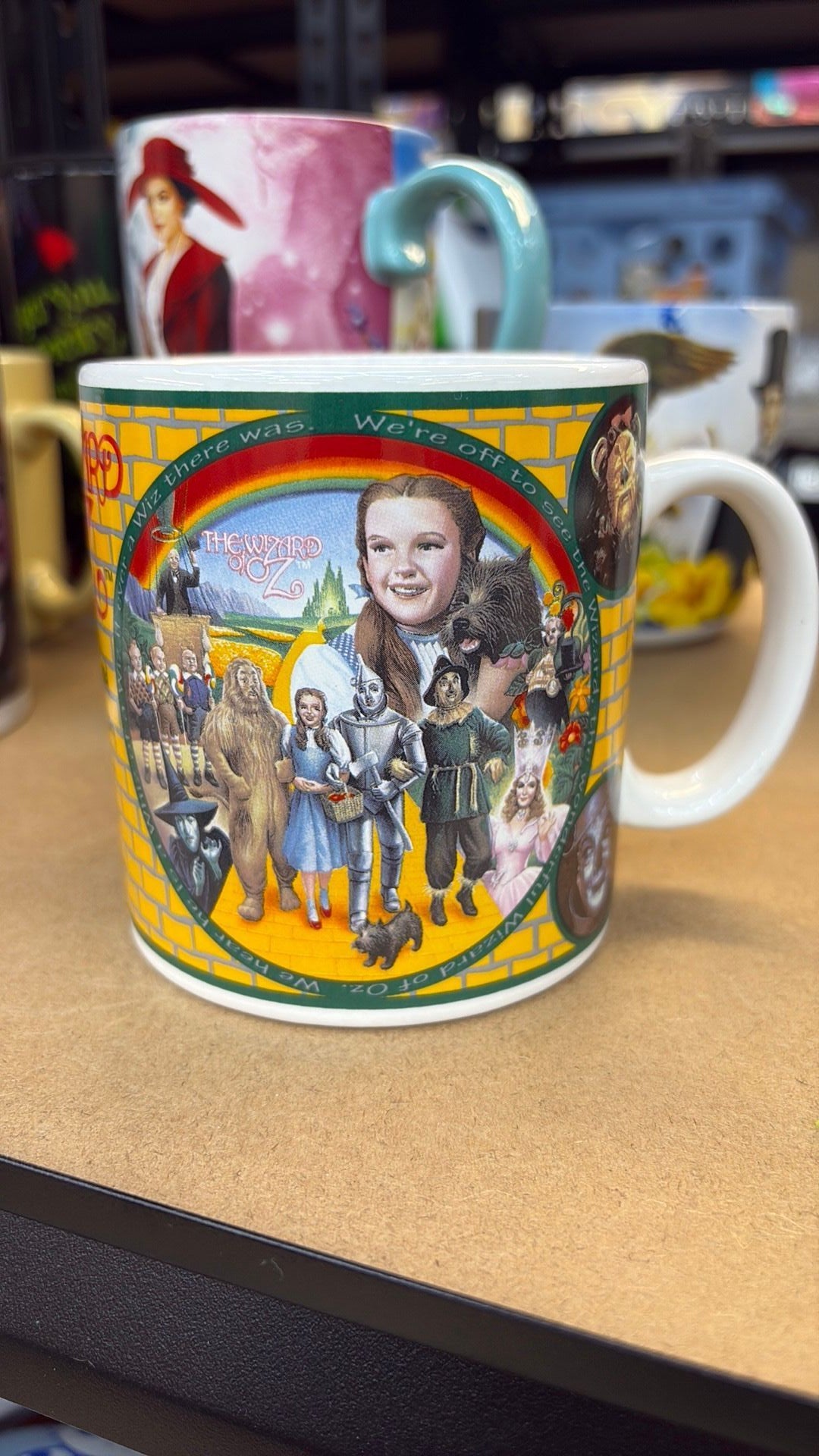 12C- 1995 The Wizard of Oz Movie Collectors Coffee Tea Ceramic Mug By Enesco All Character