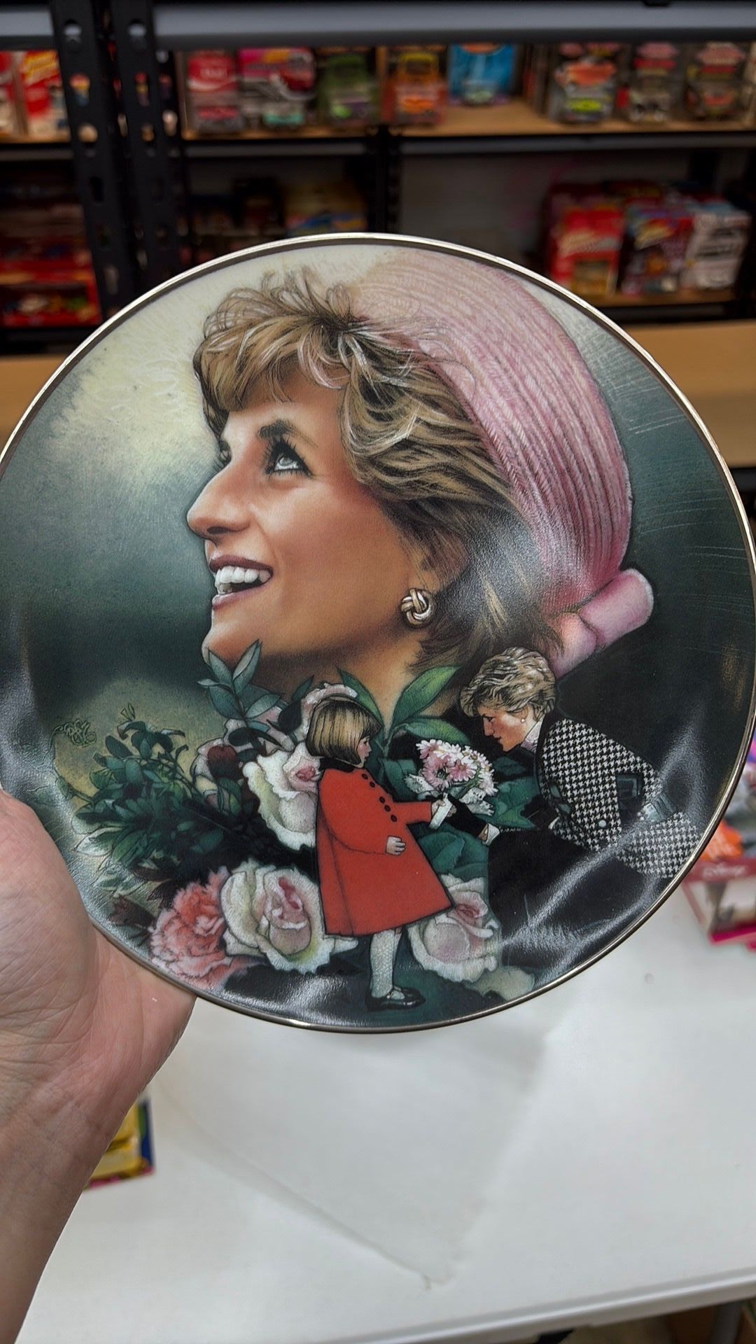 11C- Diana's Princess of Wales  England's Rose Plate Franklin Mint  Limited-READ