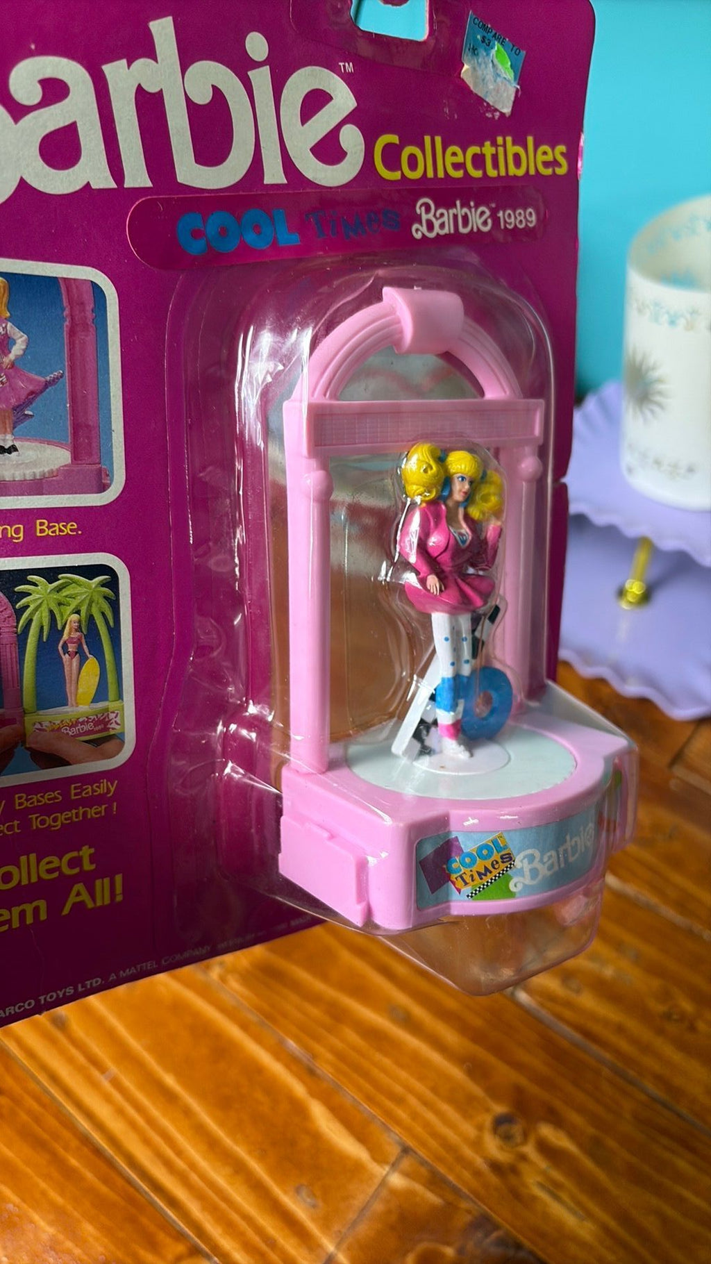 14B- 1989 MINIATURE MINI BARBIE COLLECTIBLES COOL TIMES SEALED NEW ON CARD