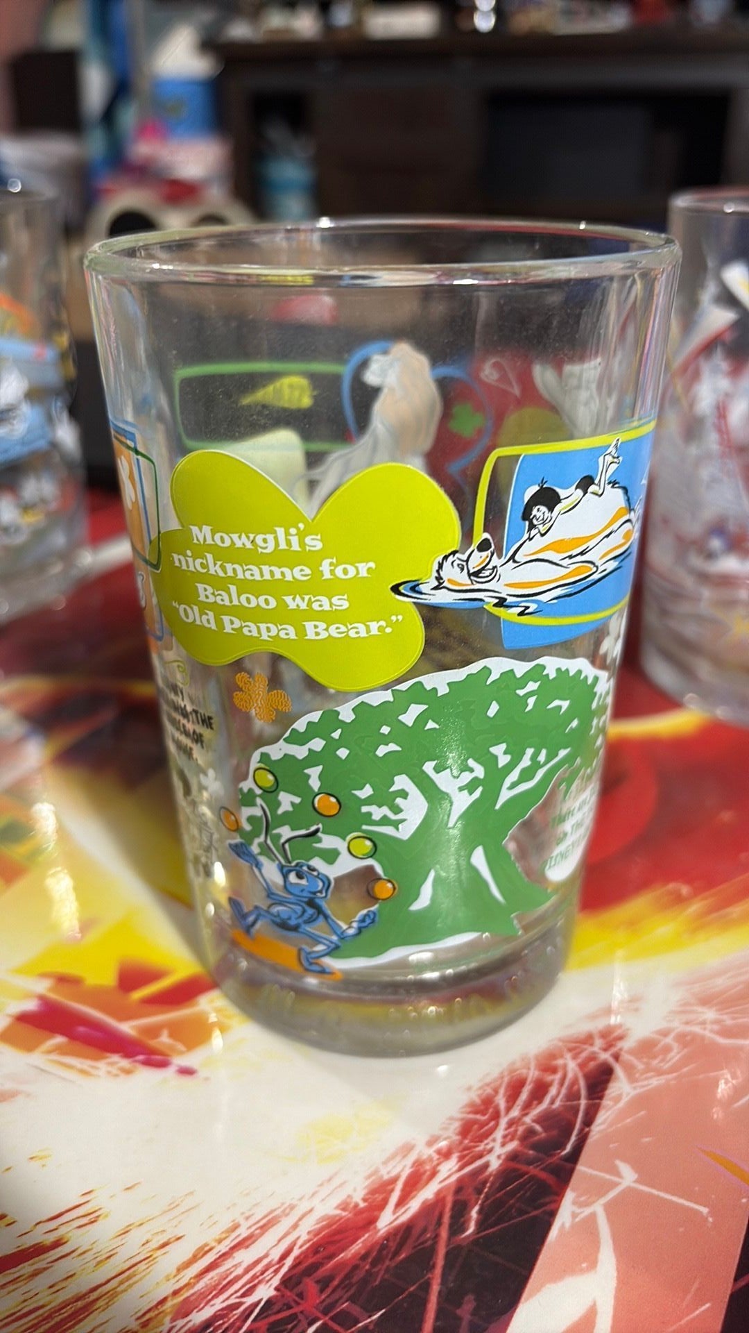 McDonalds Walt Disney World 100 Years of Magic Round Glass Goofy Animal Kingdom