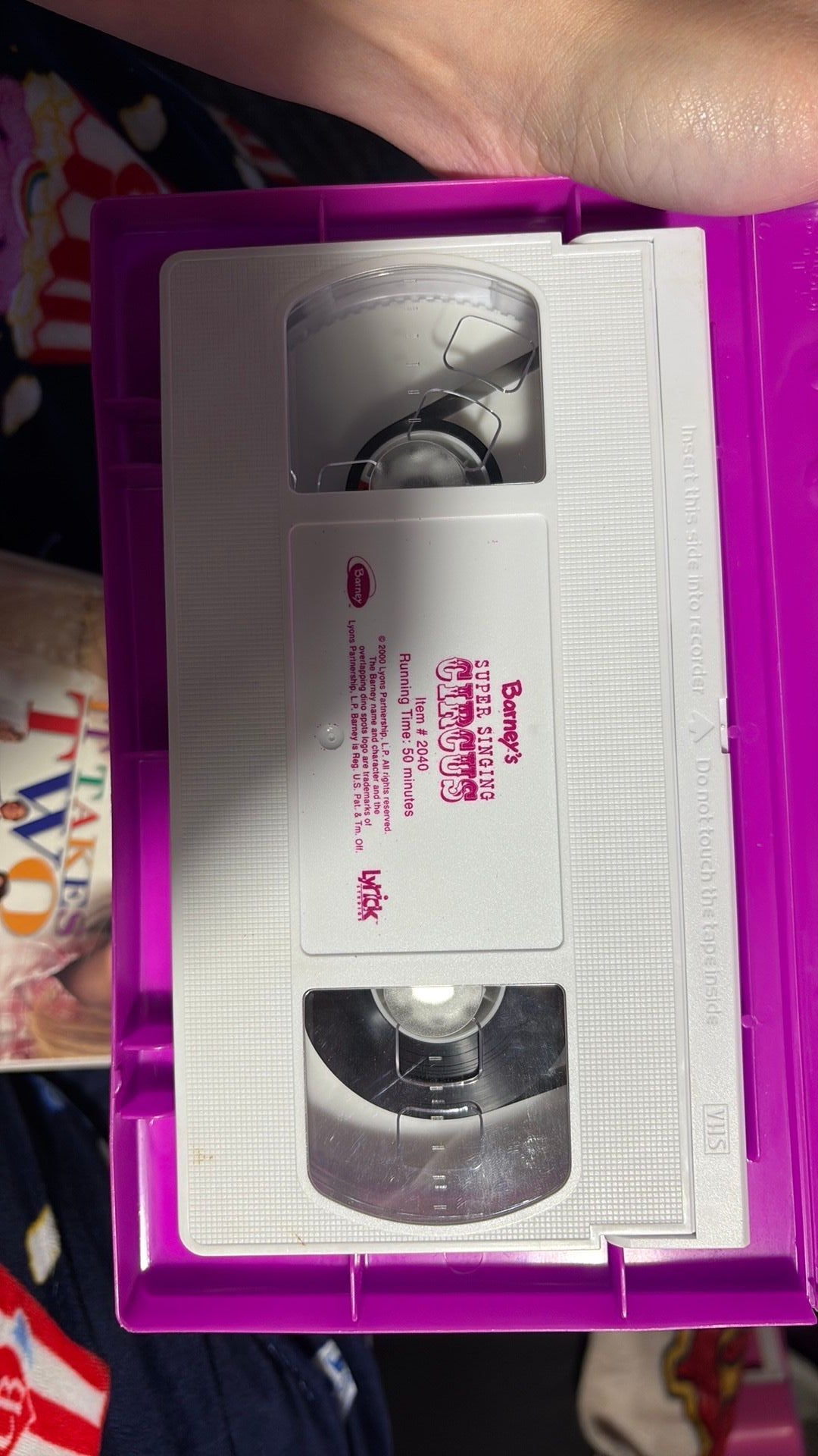 Barney's Super Singing Circus VHS 2000 Sing Along Songs White Tape Never Seen TV
