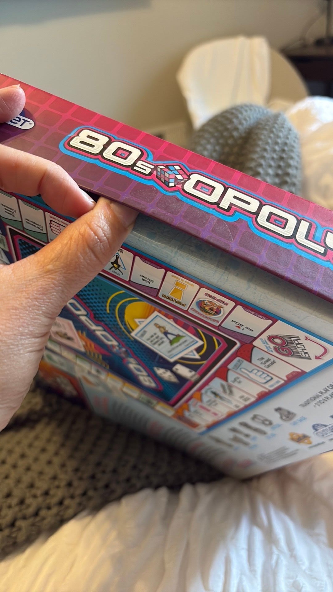 6A- Monopoly 80s-Opoly Edition Board Game Outset Media NEW - Read