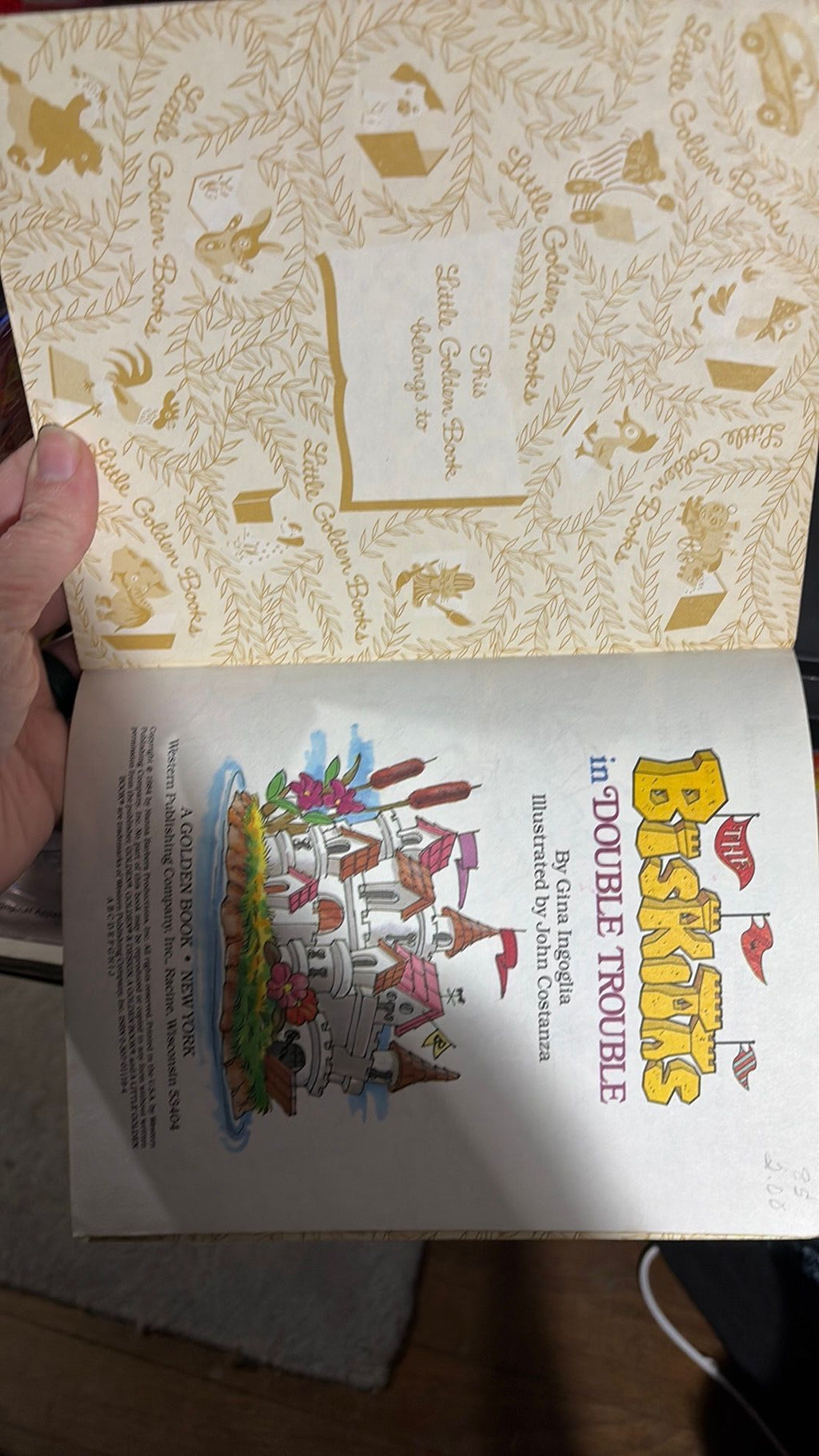 4B - The Biskitts in Double Trouble by Gina Ingoglia A Little Golden Book 1984