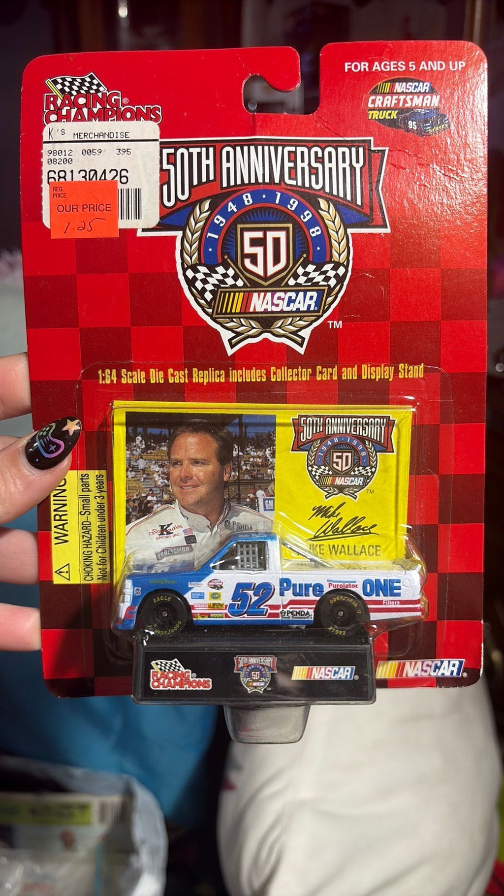 7B - SEALED Racing Champions 50th Anniversary NASCAR 1/64 Mike Wallace #52 Pure One