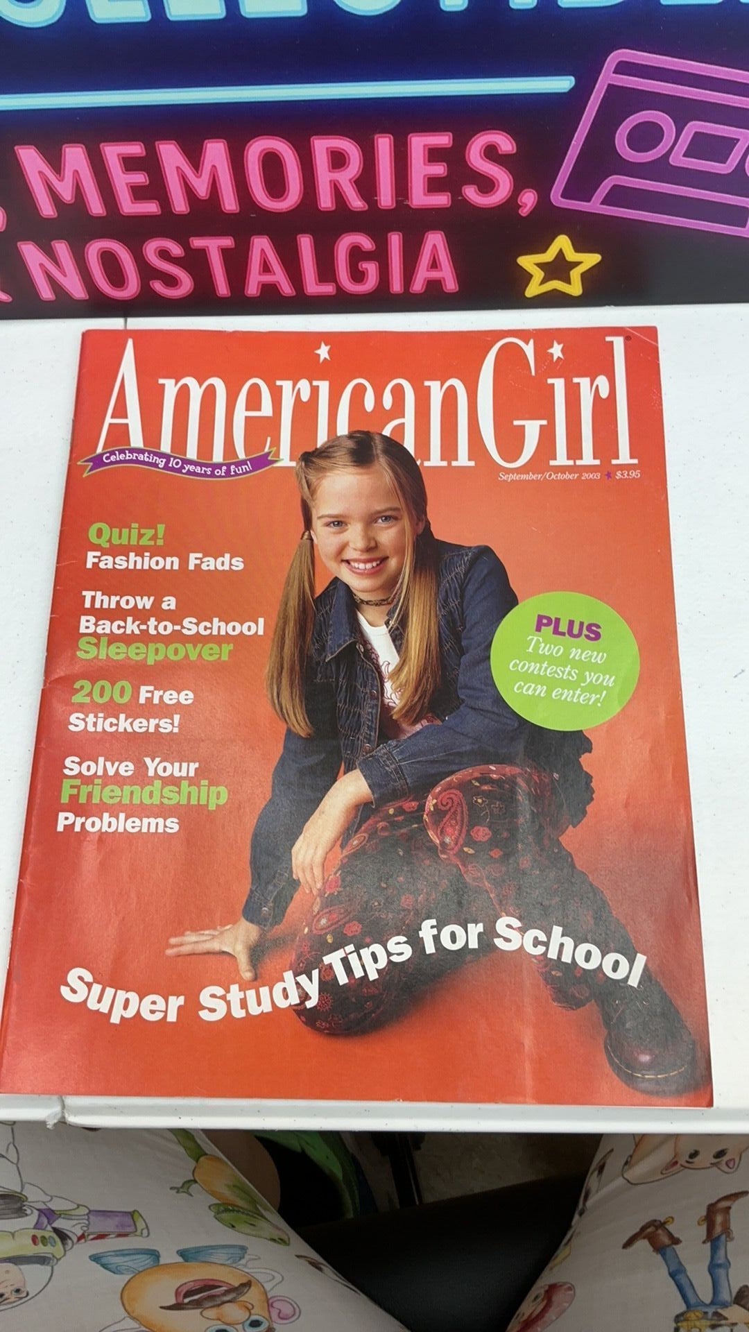 B3- Vintage American Girl Magazine Sept/Oct 2003 Stickers Intact Back-to-School