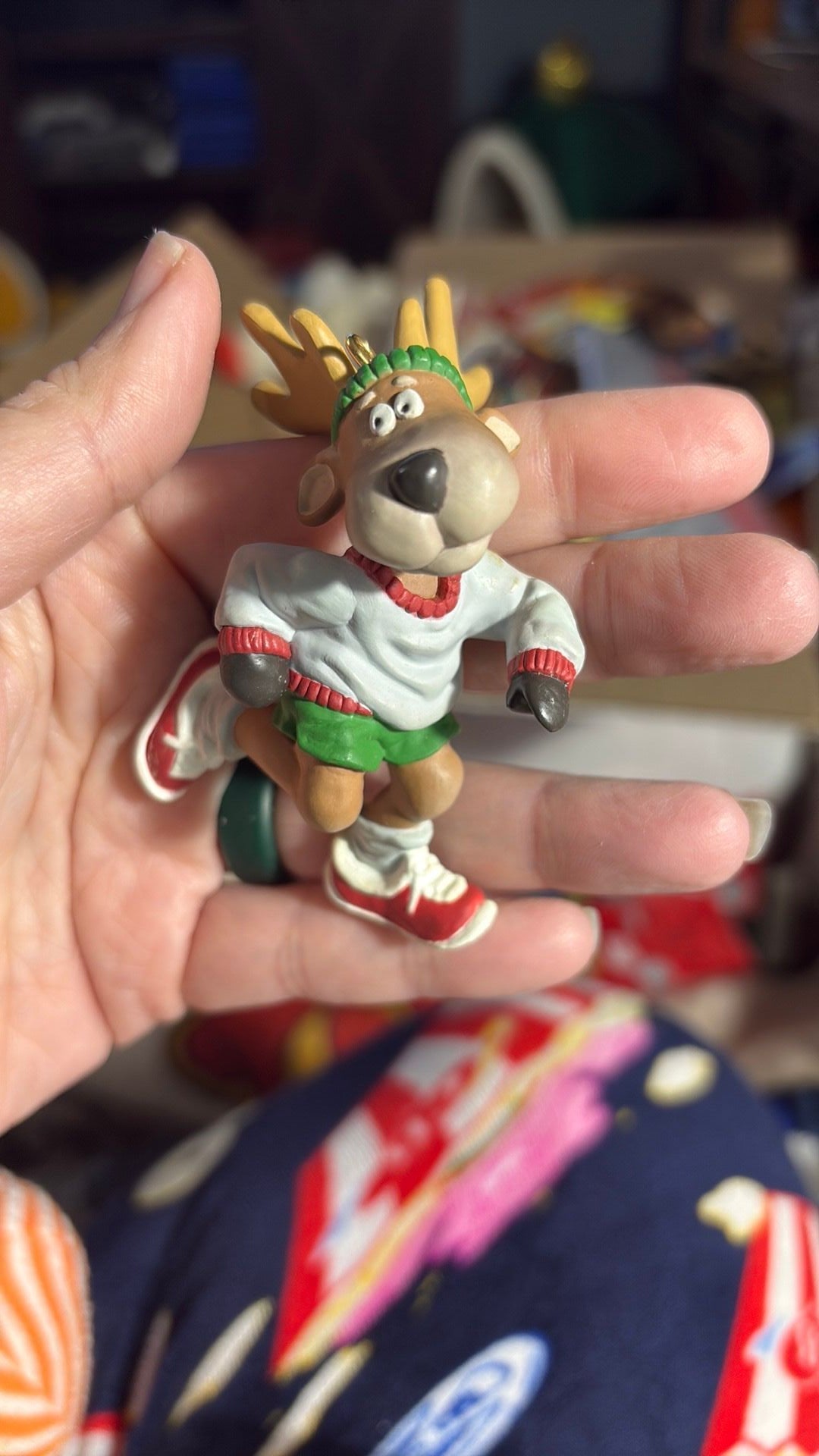 4E - Comet with Soccer Ball Reindeer Champs 1990 Hallmark Keepsake Christmas Ornament