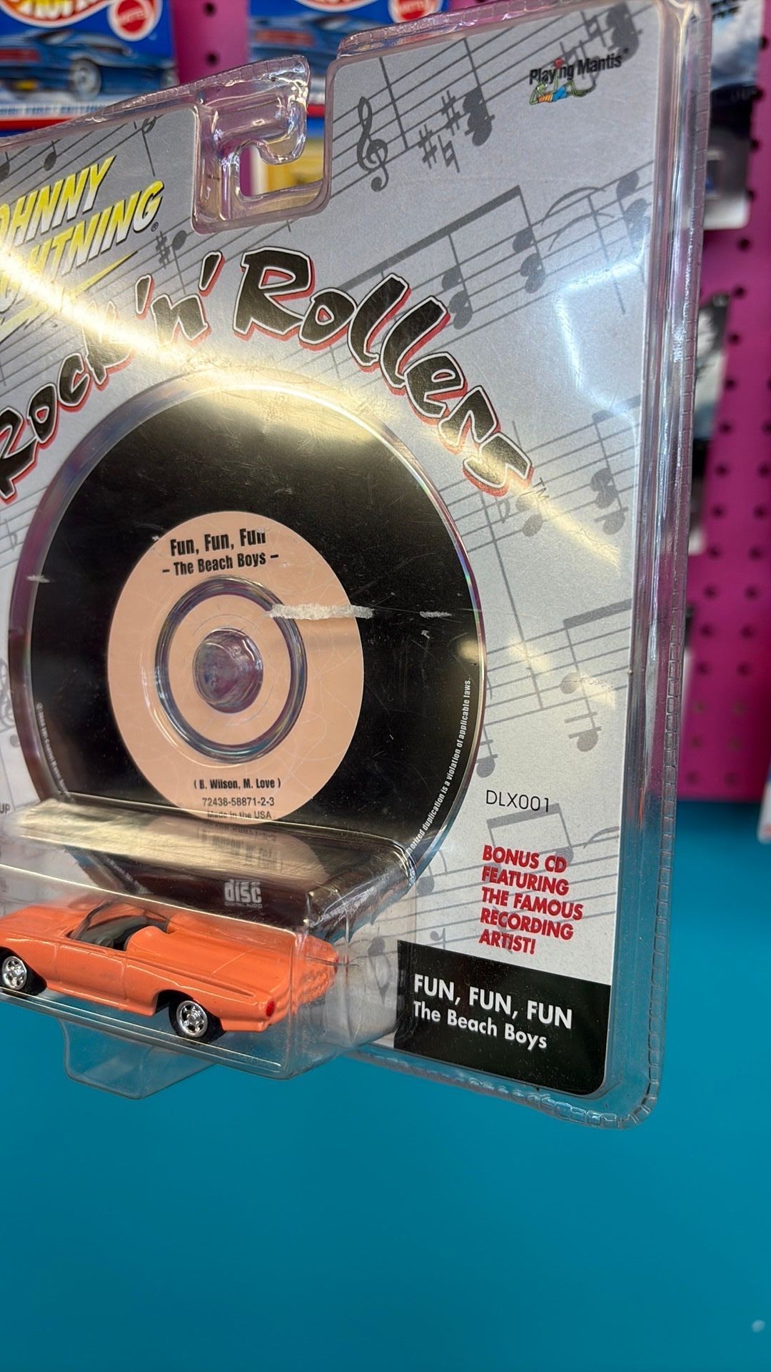 PW- 2000 Johnny Lightning Rock ‘n’ Rollers T-Bird with The Beach Boys Fun Fun Fun CD NIB