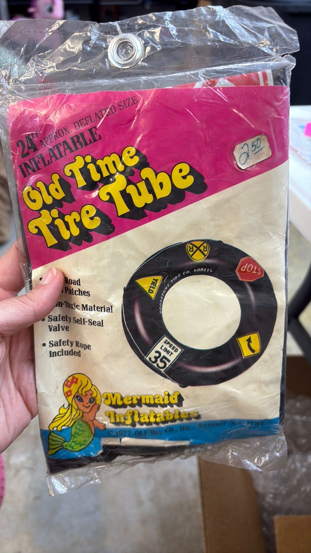 10B- 1977 GLJ Toy old time tire tube - sealed