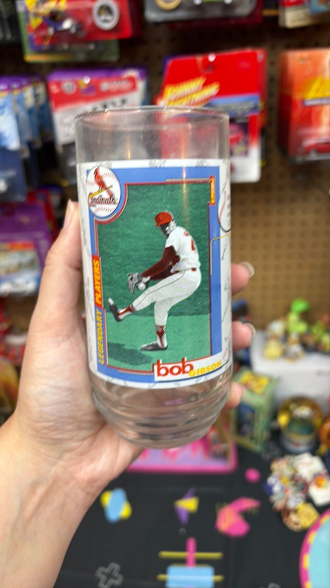 St Louis Cardinals 1998 Bob Gibson McDonalds Legendary Players Collector Glass