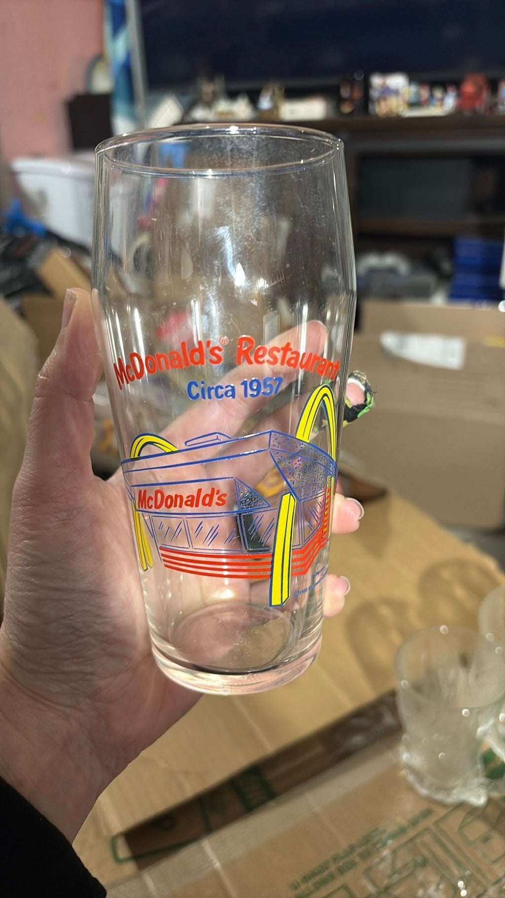 1995 McDonald's Restaurant Collectible Drink Glass Vintage Circa 1957 Libbey