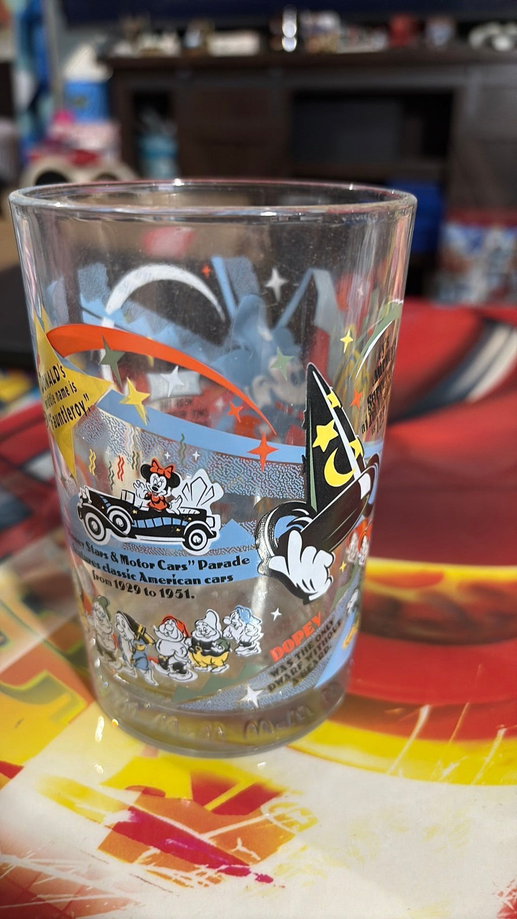 McDonald’s Walt Disney World 100 Years Of Magic Glass Cup Mickey Donald Snow Wht