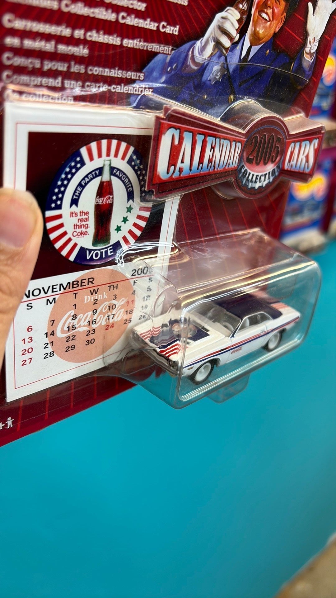 PW- Johnny WHITE Lightning Coca-Cola 2005 Calendar Cars 1970 Dodge Challenger