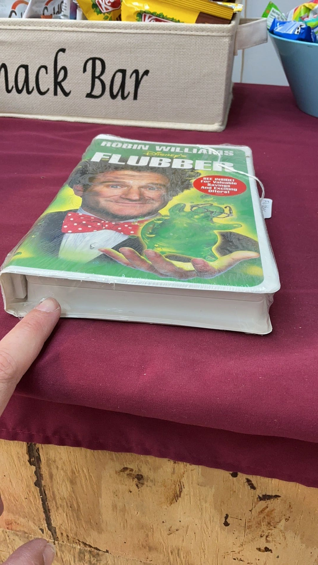 "Flubber" VHS Video (Disney), Clamshell, Robin Williams - partially Sealed