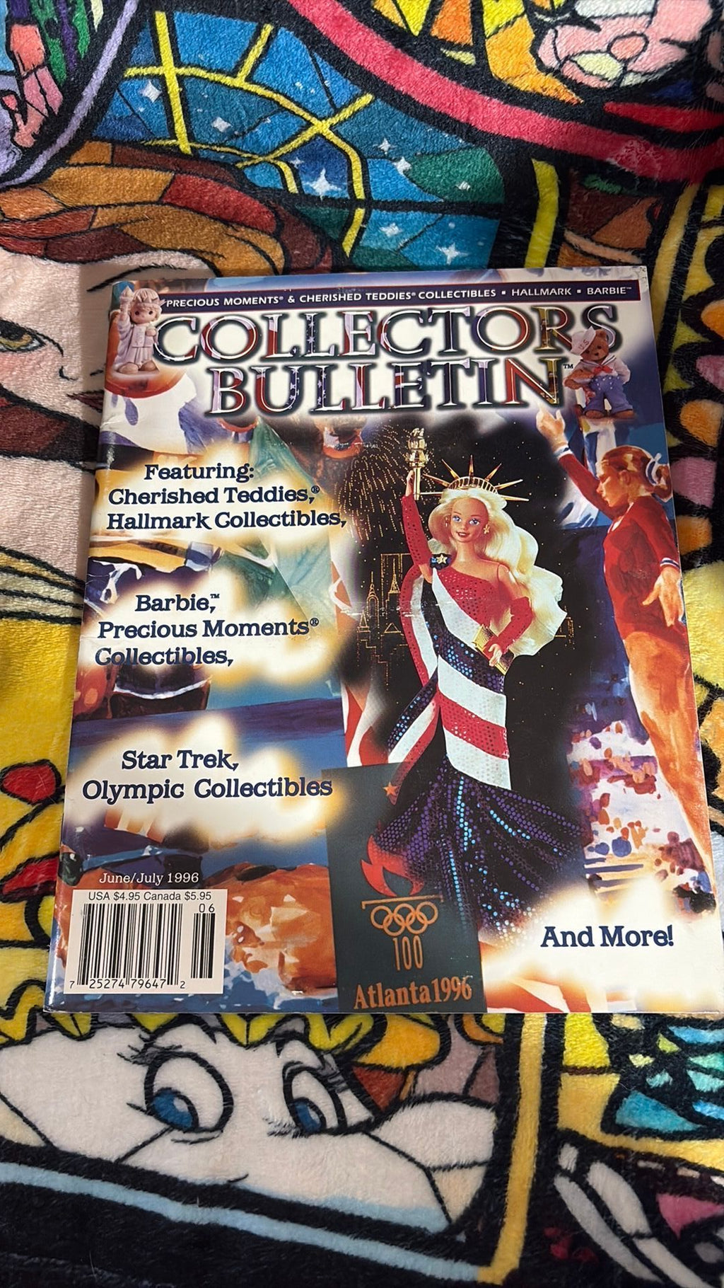 B3- Collector's Bulletin BARBIE Statue Liberty Doll US Flag Patriotic July 1996