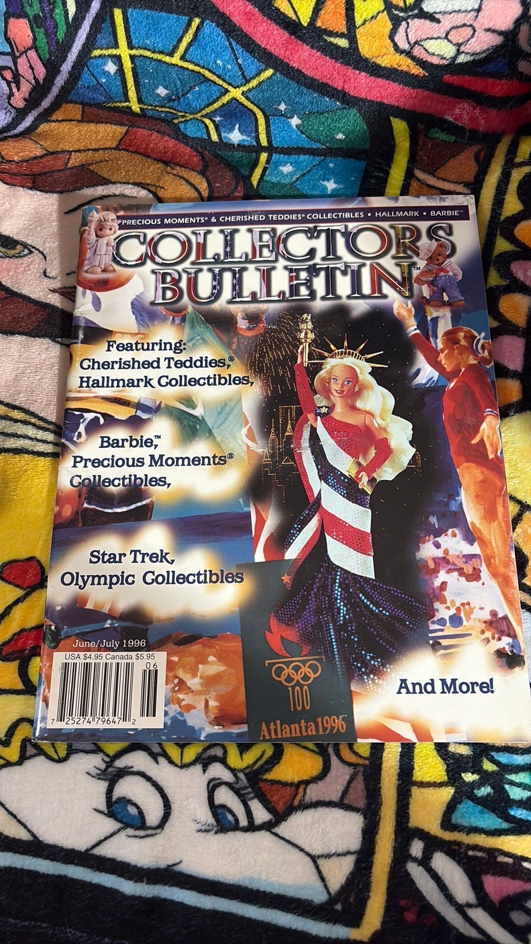 B3- Collector's Bulletin BARBIE Statue Liberty Doll US Flag Patriotic July 1996