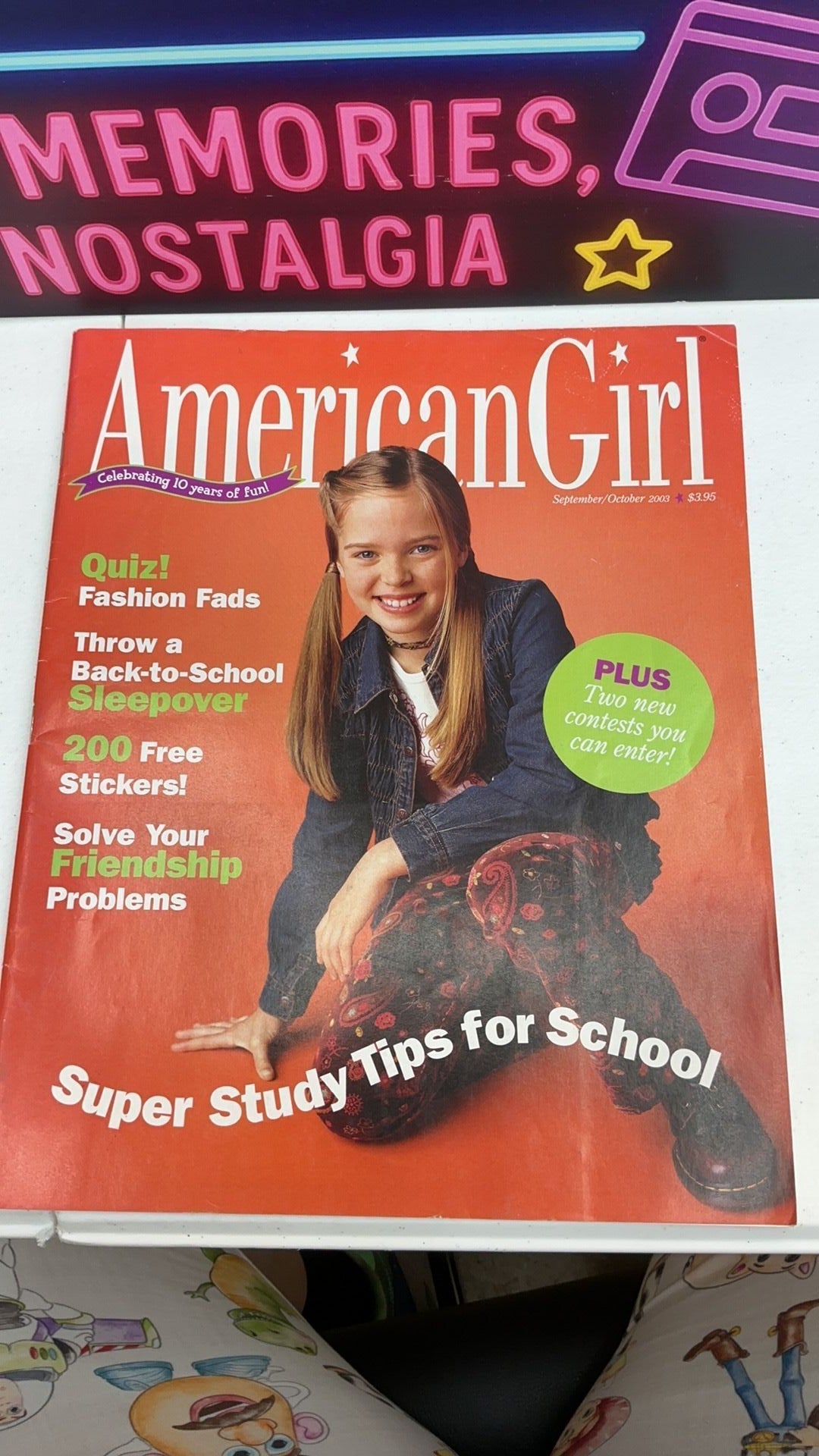 B3- Vintage American Girl Magazine Sept/Oct 2003 Stickers Intact Back-to-School