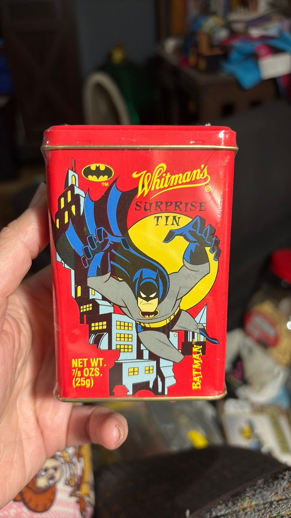 11B- 1997 Whitman's Candies Batman DC Comics Surprise Tin, Sealed