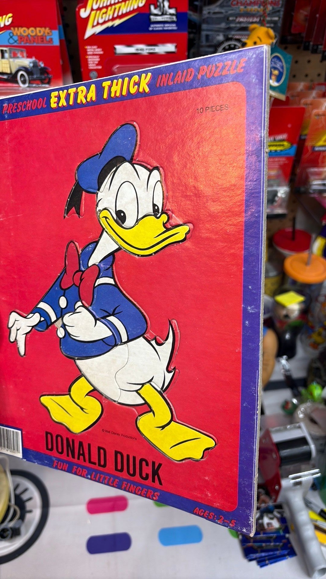 Vintage JAYMAR Extra Thick Donald Duck Puzzle - 10 pieces
