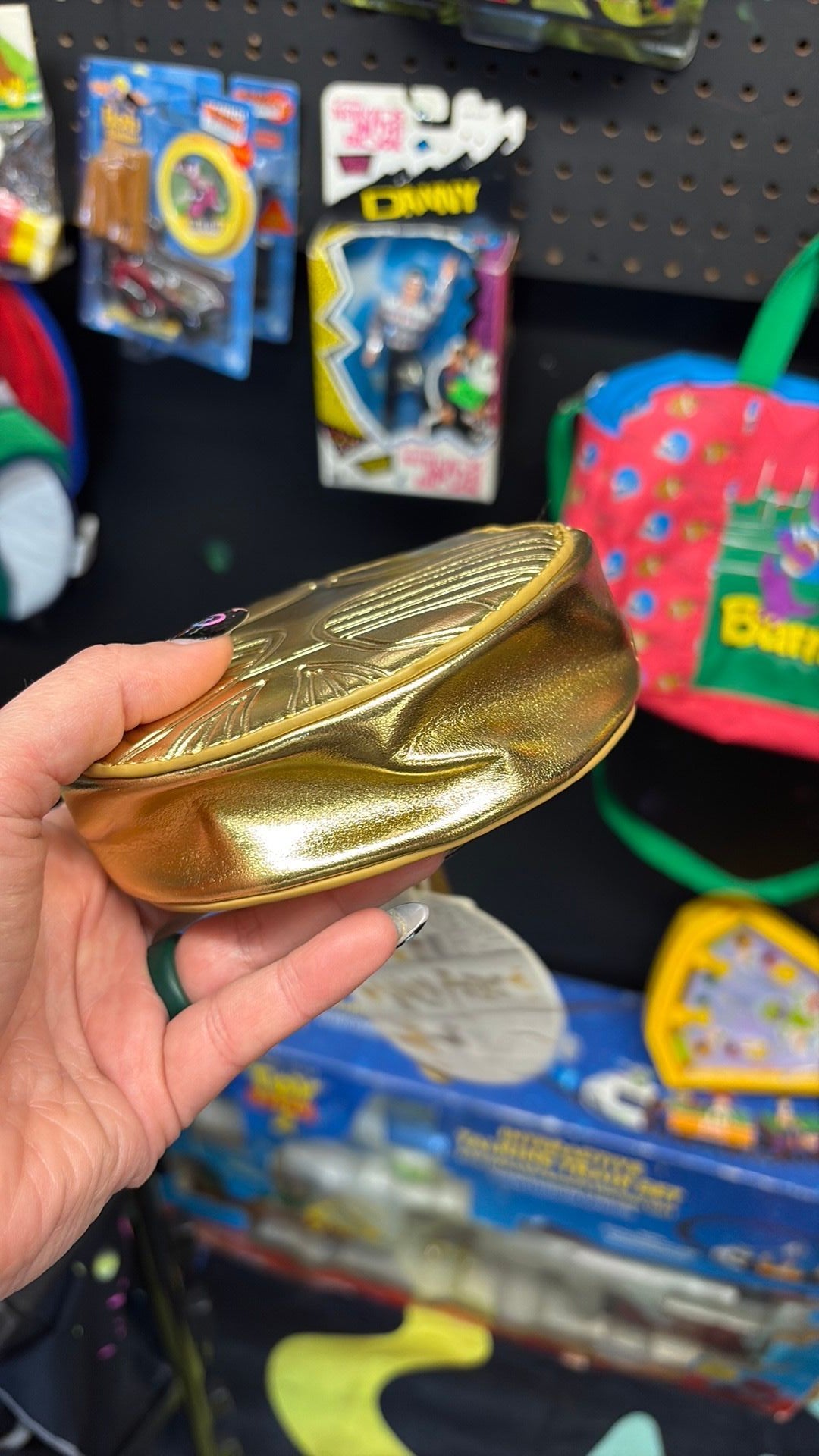 12A- Miniso Harry Potter Golden Snitch Clutch Purse Gold Quidditch Purse NWT New