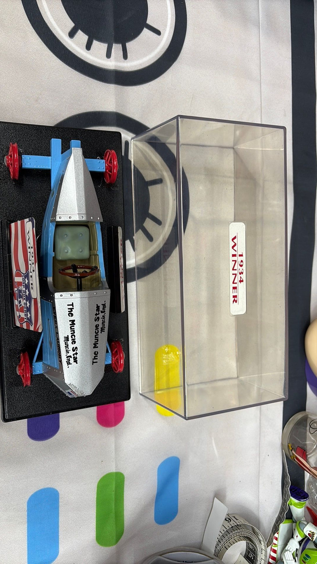 Nylint soap box derby car 1934 diecast Evers Laundry Muncie Star 1934 winner