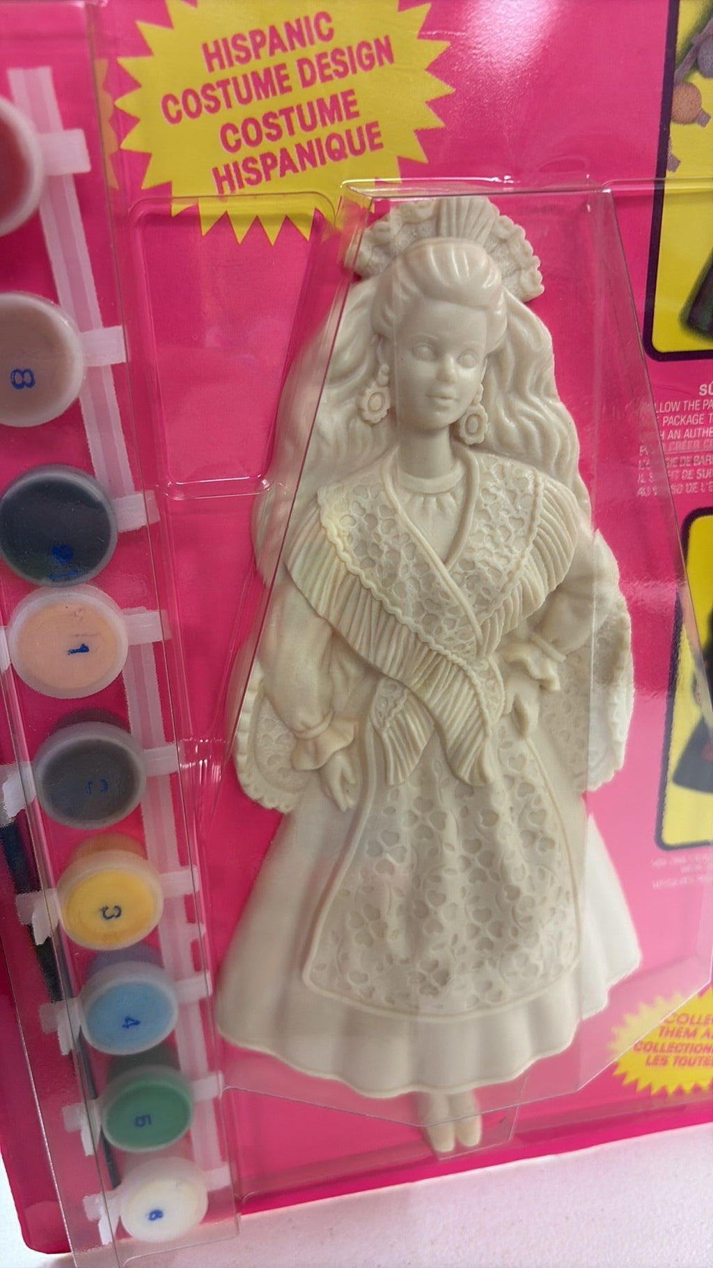 S3- 1994 Barbie Wall Doll 3-D Paint by Number Plaque kit Sealed