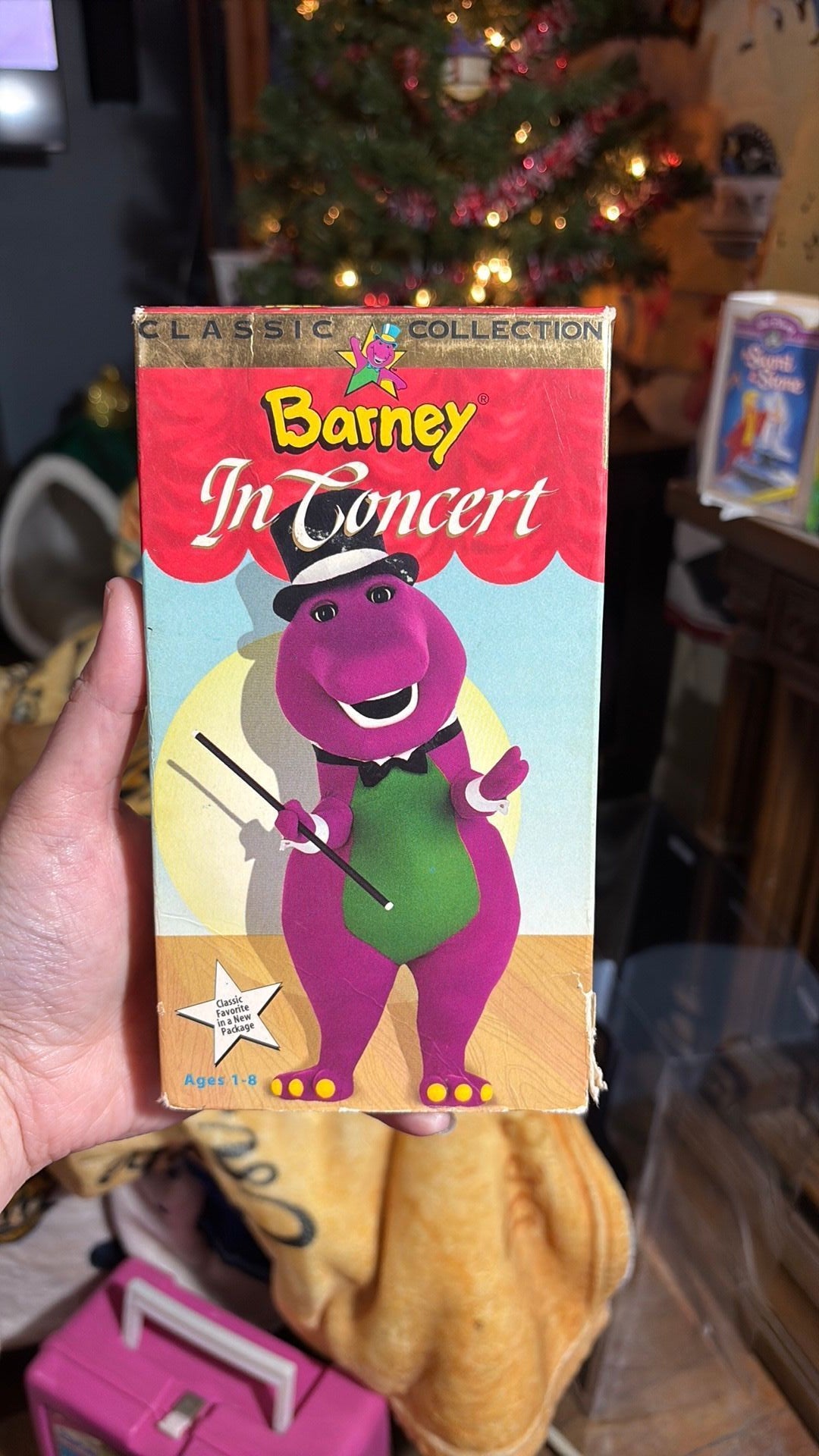 Barney & Friends Barney In Concert VHS 1991 White Tape Rare Classic Collection - case has some wear
