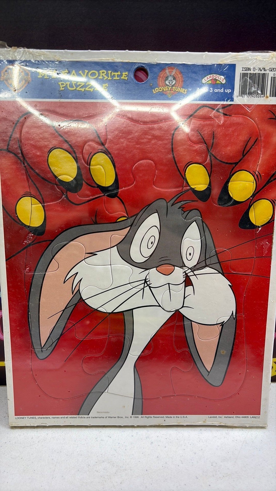 4B- Bugs Bunny Gossamer 12 Pc My Favorite Puzzle Looney Tunes 1998 Sealed